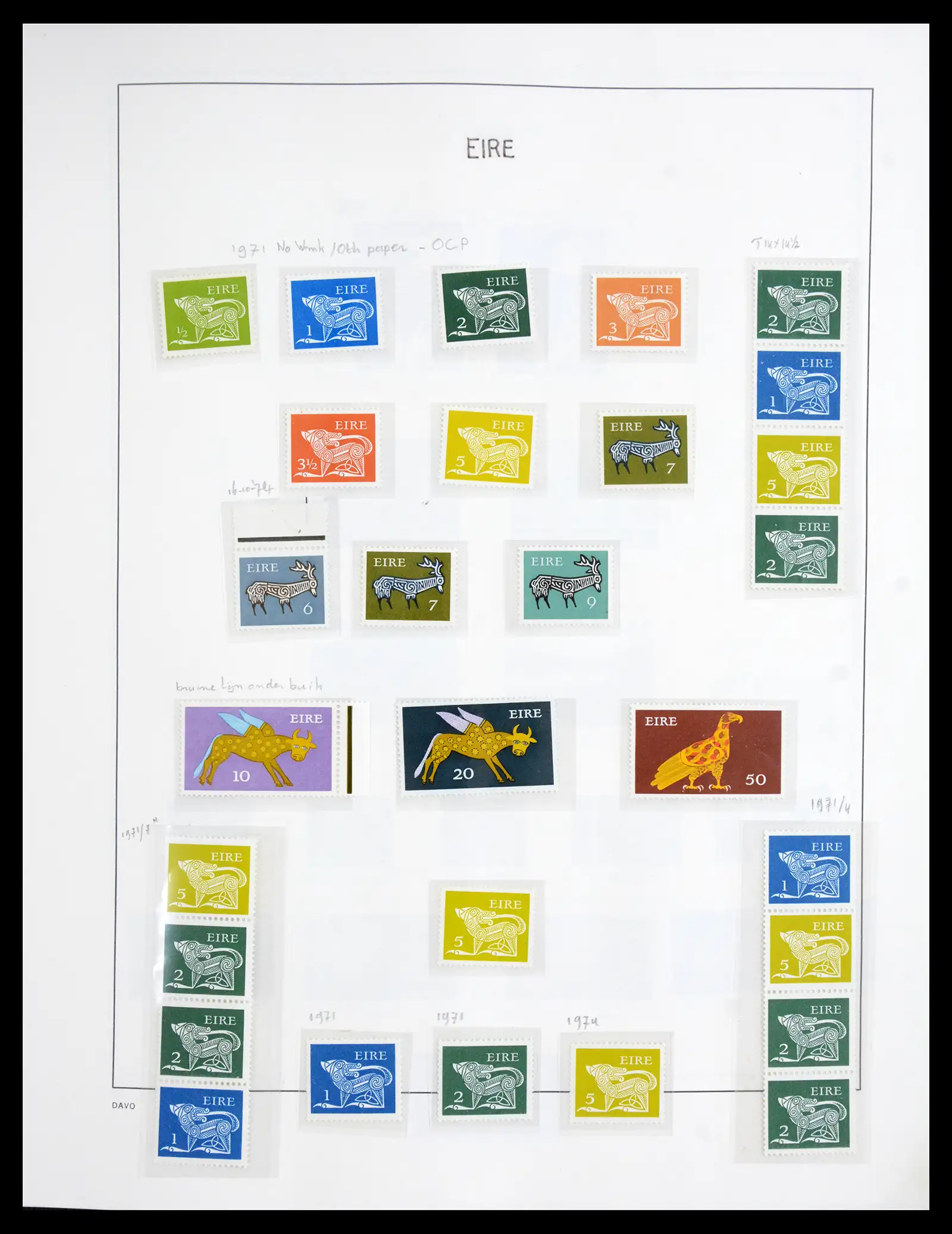 41167 0033 - Postzegelverzameling 41167 Ierland compleet 1940-2001.