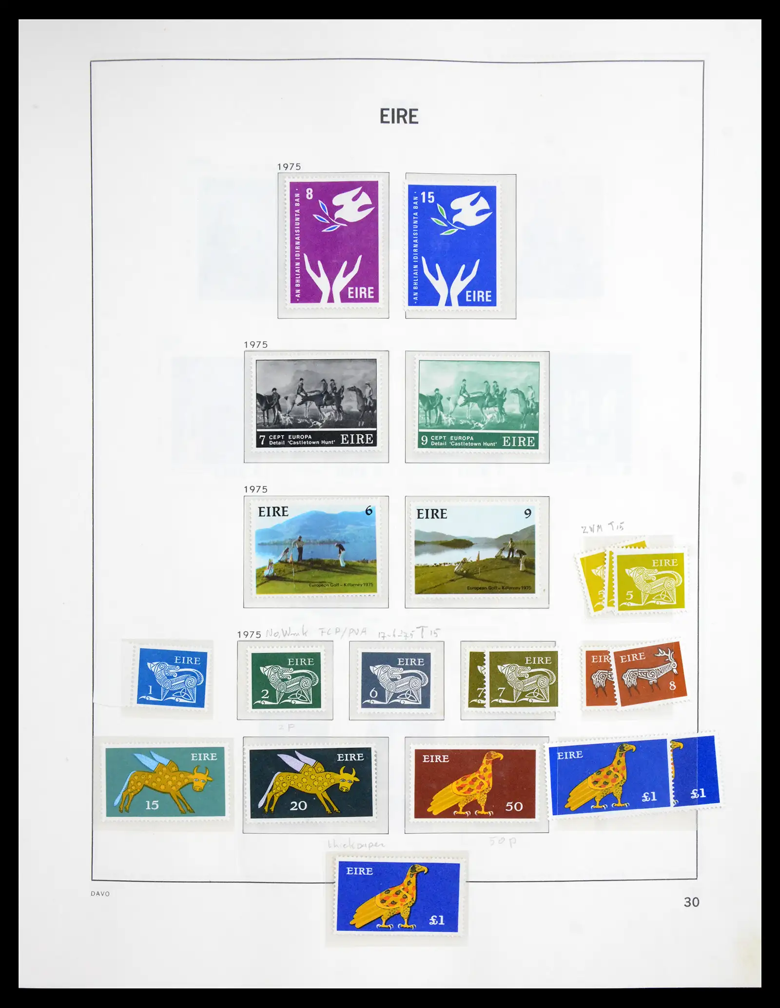 41167 0034 - Postzegelverzameling 41167 Ierland compleet 1940-2001.