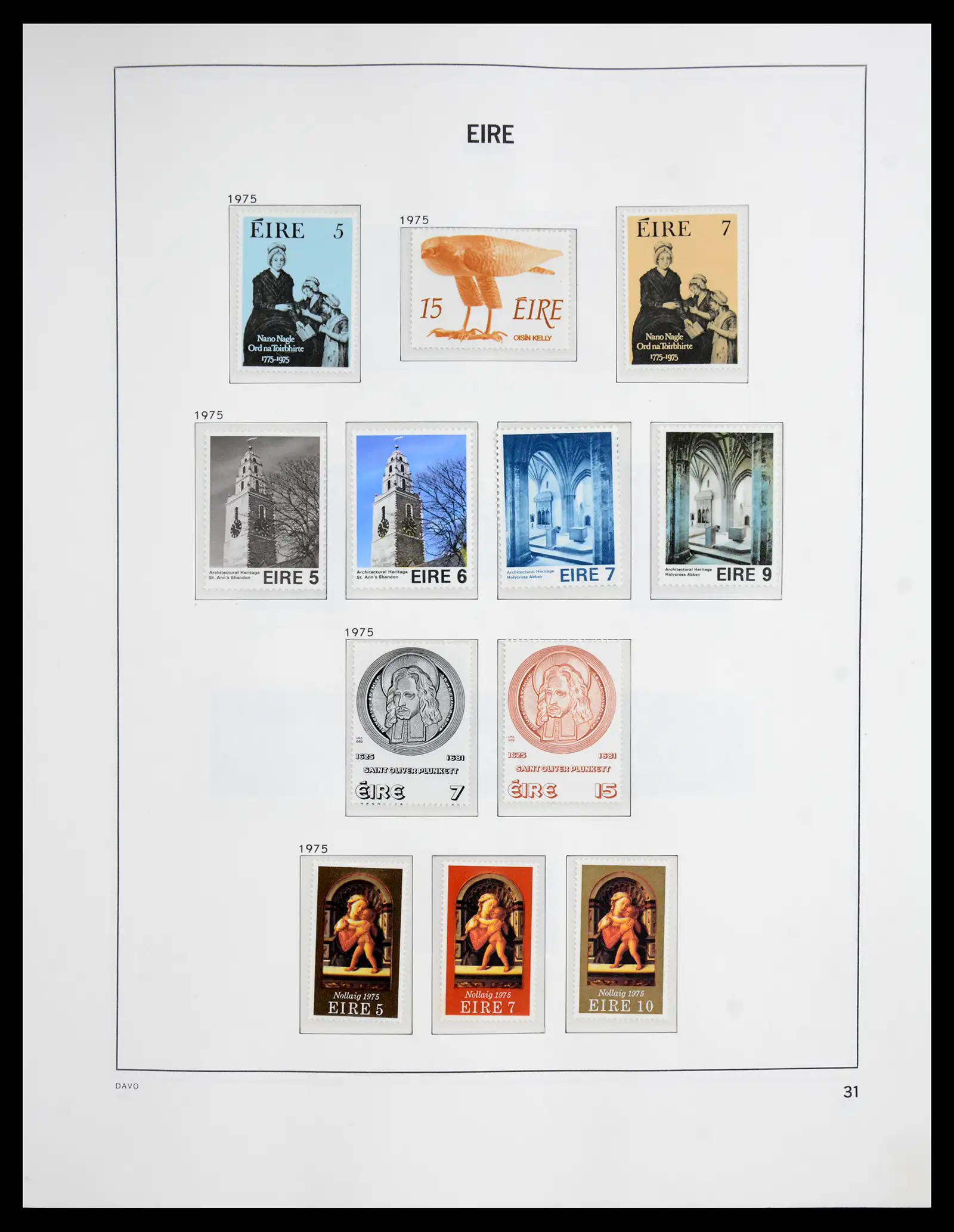 41167 0035 - Postzegelverzameling 41167 Ierland compleet 1940-2001.