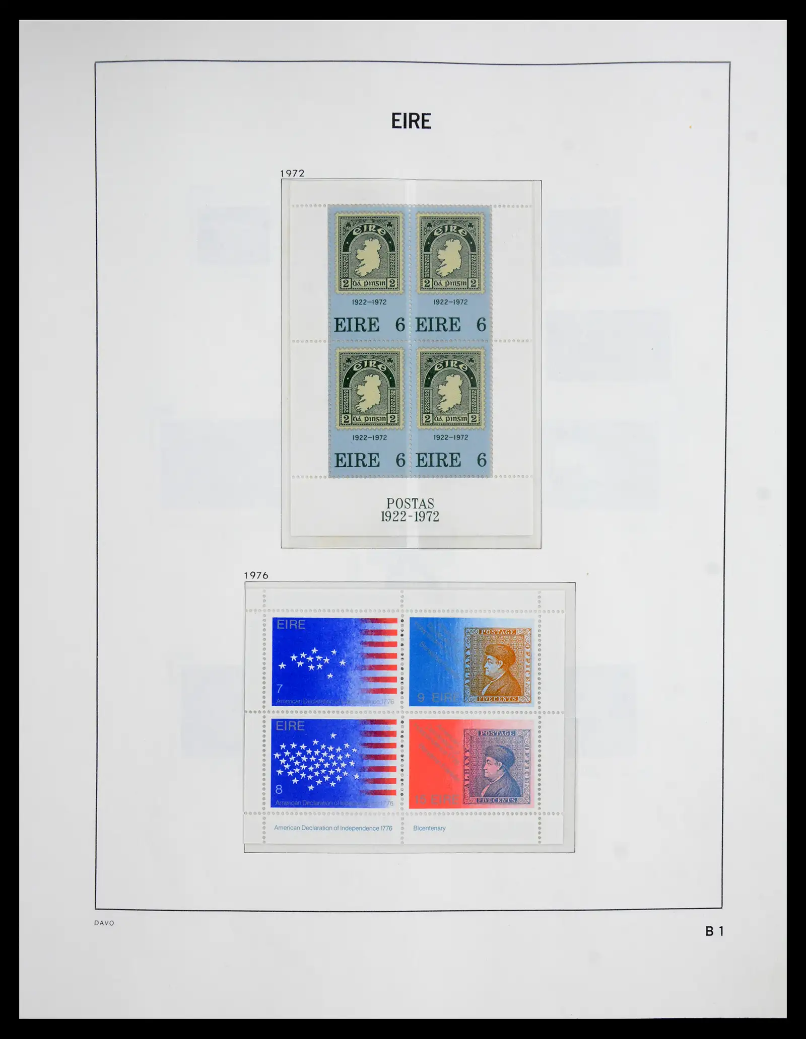 41167 0037 - Postzegelverzameling 41167 Ierland compleet 1940-2001.