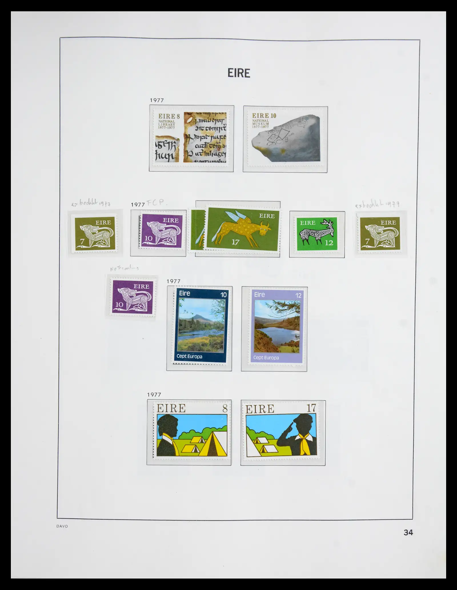 41167 0039 - Postzegelverzameling 41167 Ierland compleet 1940-2001.