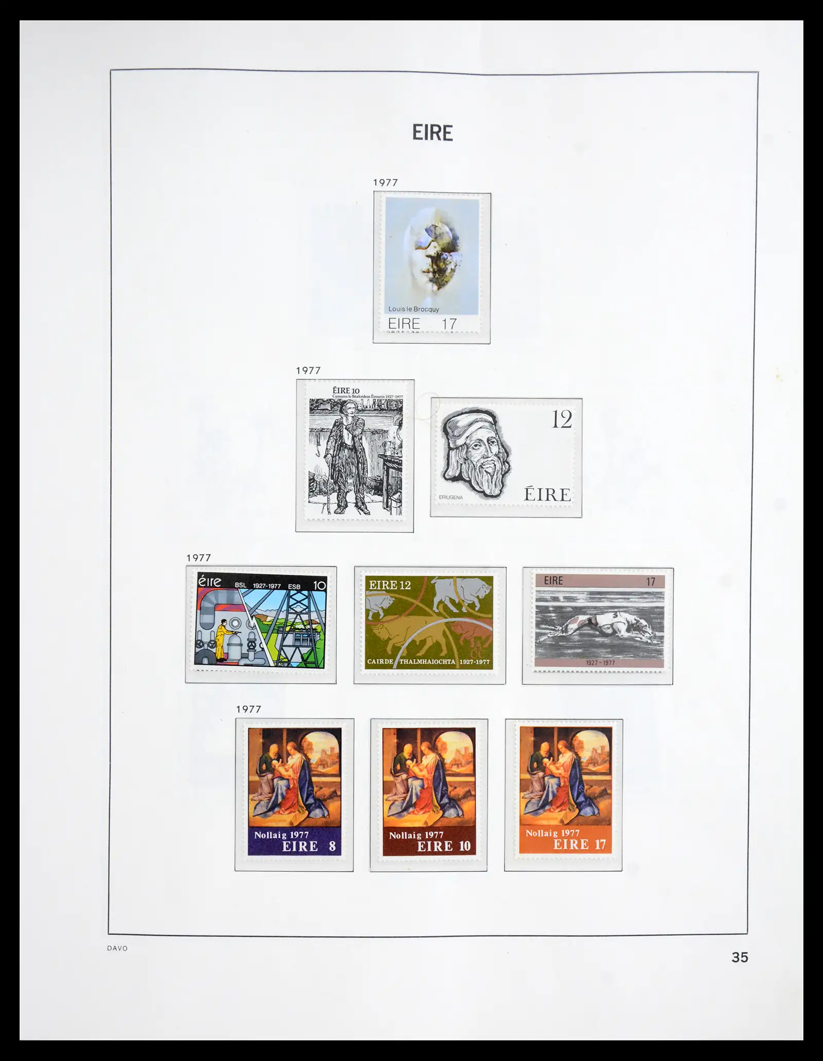 41167 0040 - Postzegelverzameling 41167 Ierland compleet 1940-2001.
