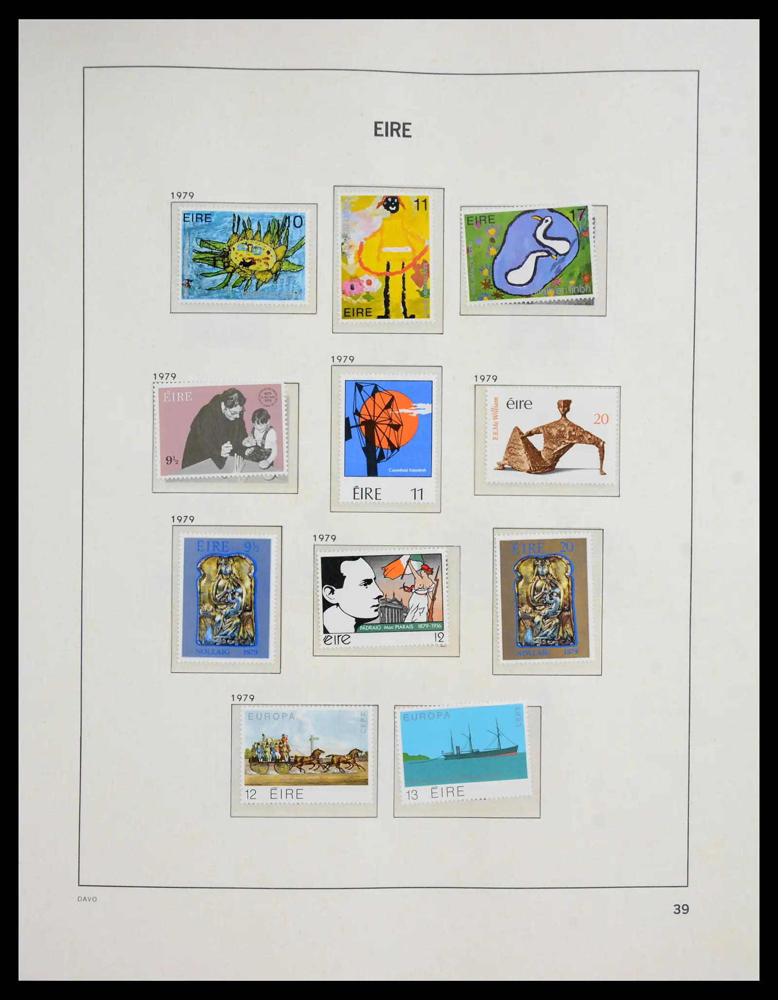 41167 0047 - Postzegelverzameling 41167 Ierland compleet 1940-2001.