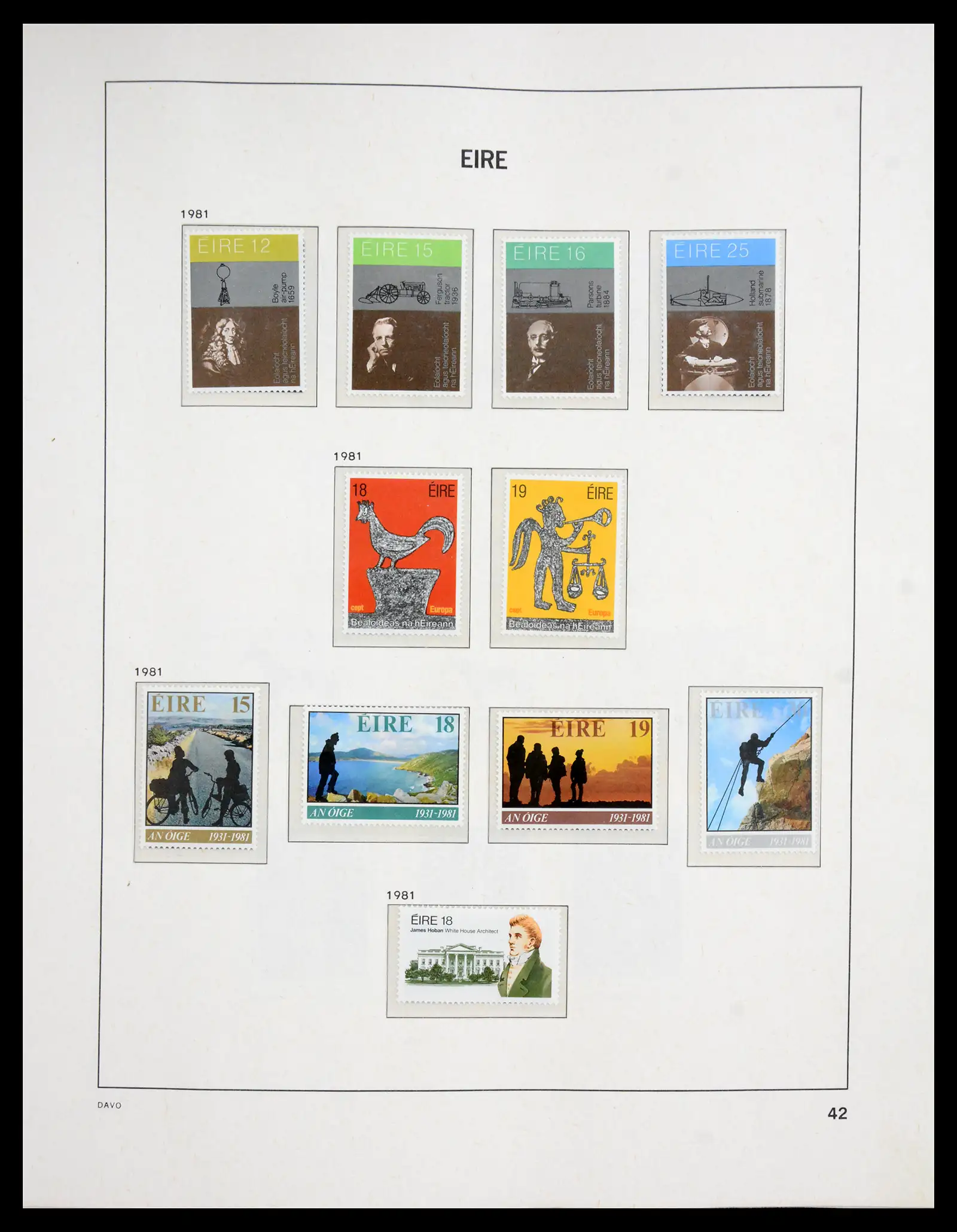 41167 0051 - Postzegelverzameling 41167 Ierland compleet 1940-2001.