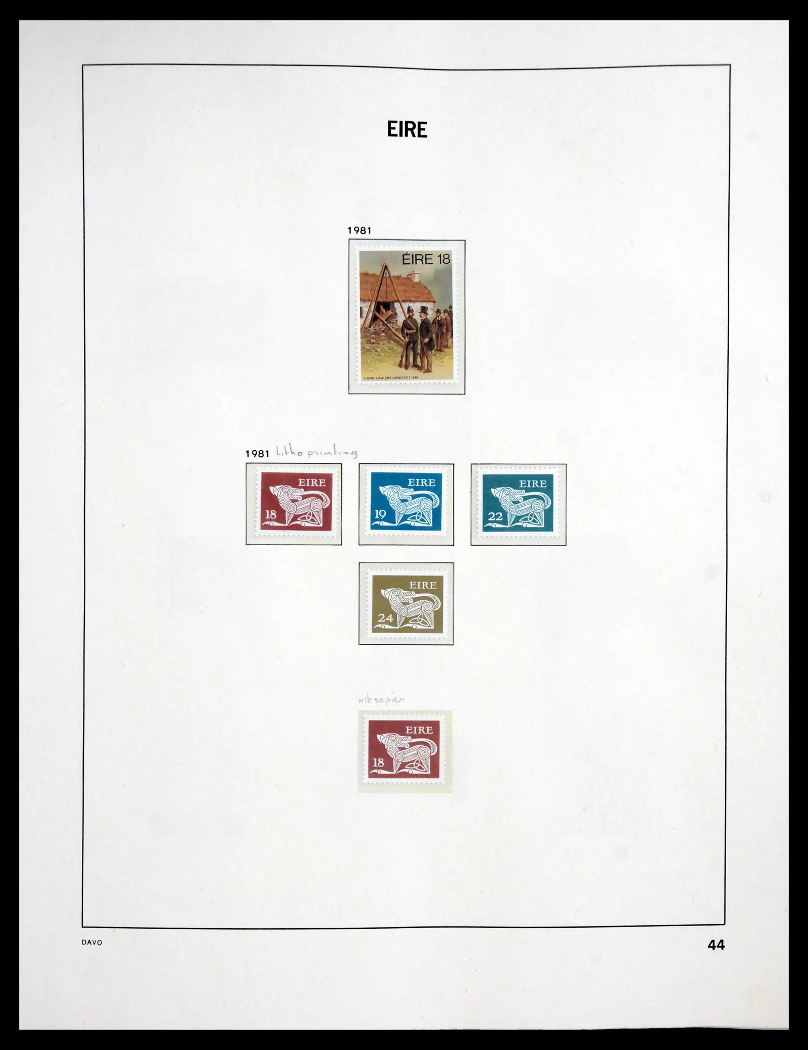 41167 0053 - Postzegelverzameling 41167 Ierland compleet 1940-2001.