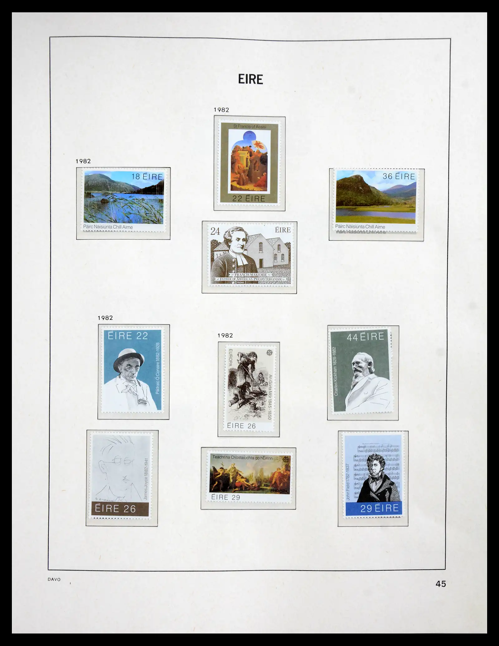 41167 0054 - Postzegelverzameling 41167 Ierland compleet 1940-2001.