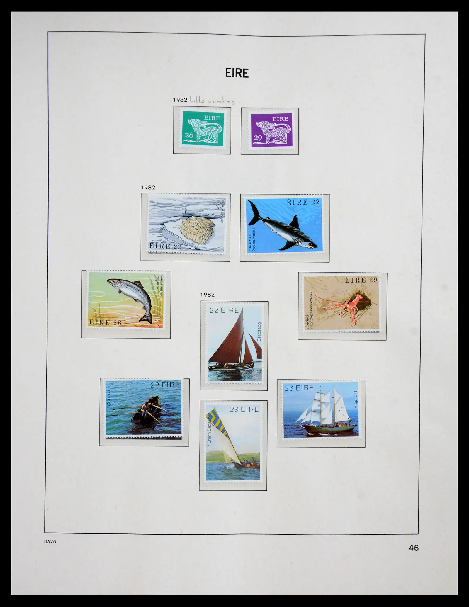 41167 0055 - Postzegelverzameling 41167 Ierland compleet 1940-2001.