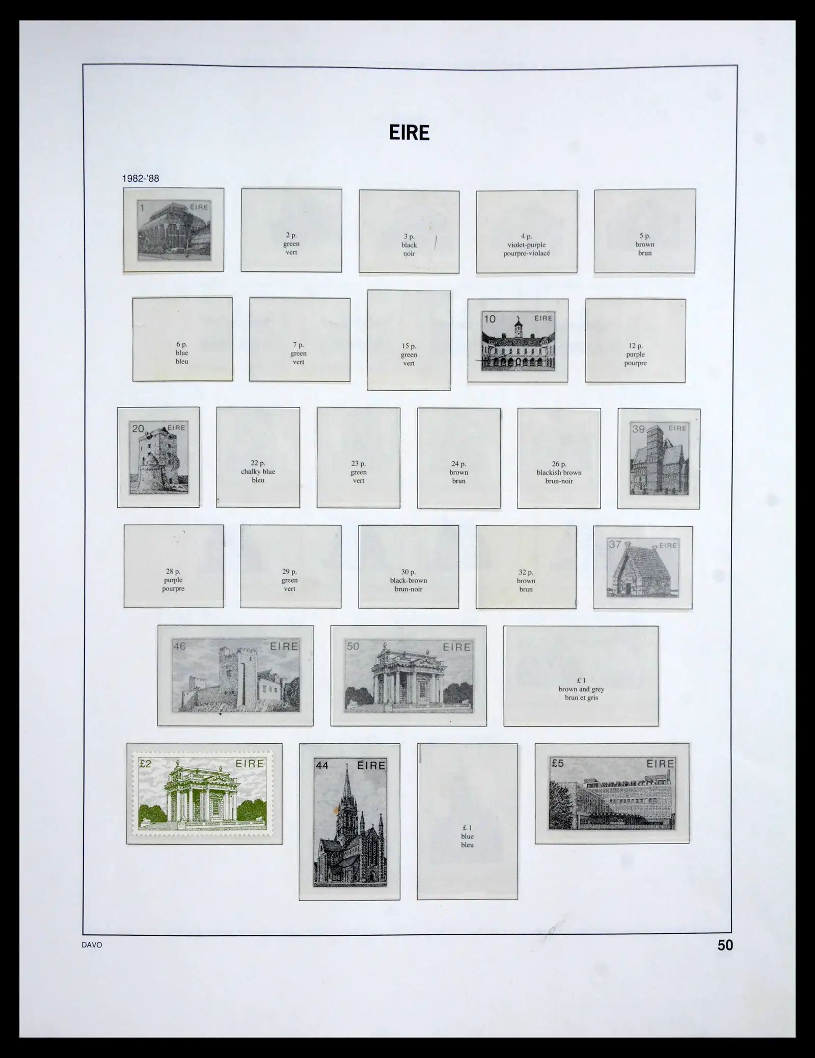 41167 0060 - Postzegelverzameling 41167 Ierland compleet 1940-2001.