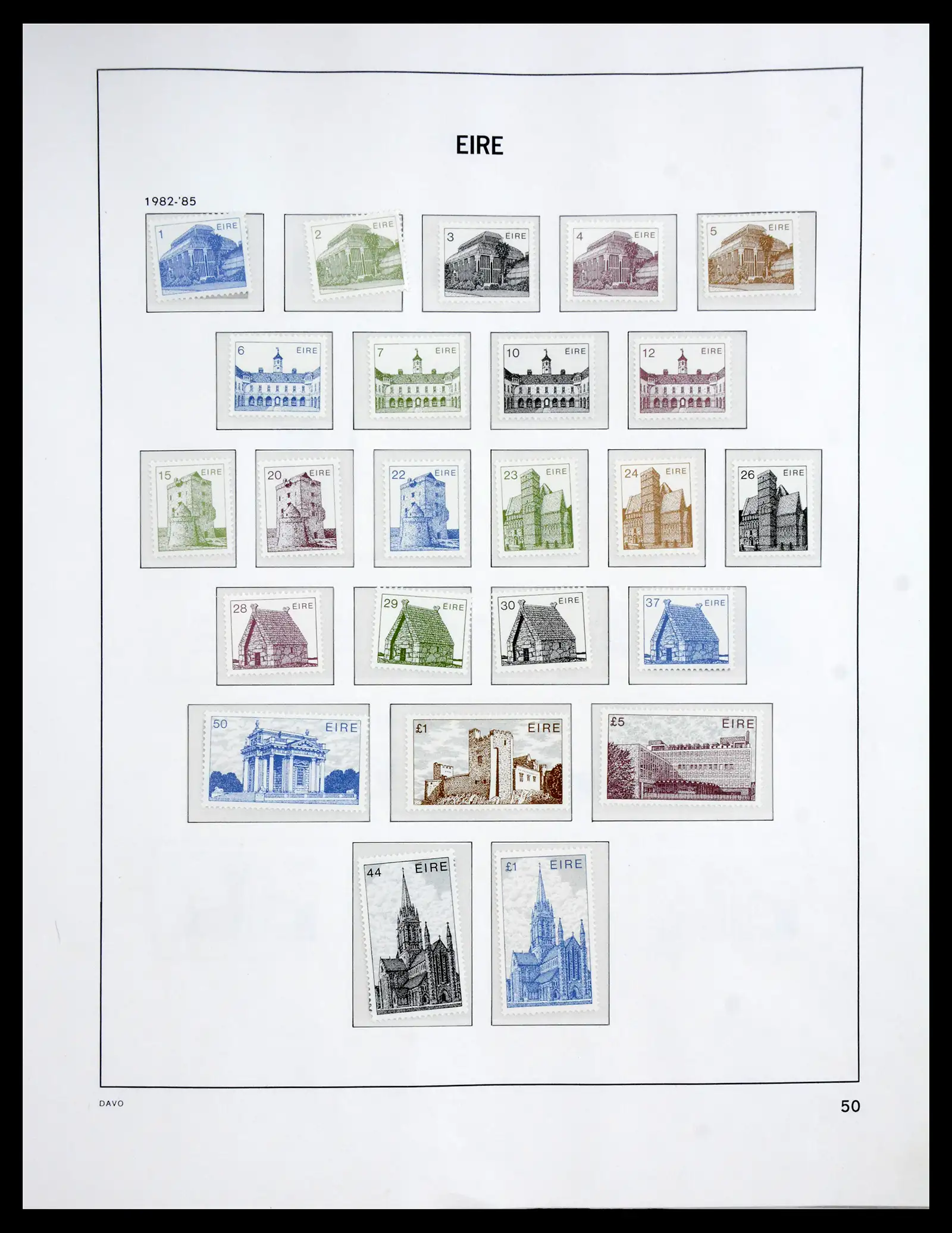 41167 0061 - Postzegelverzameling 41167 Ierland compleet 1940-2001.