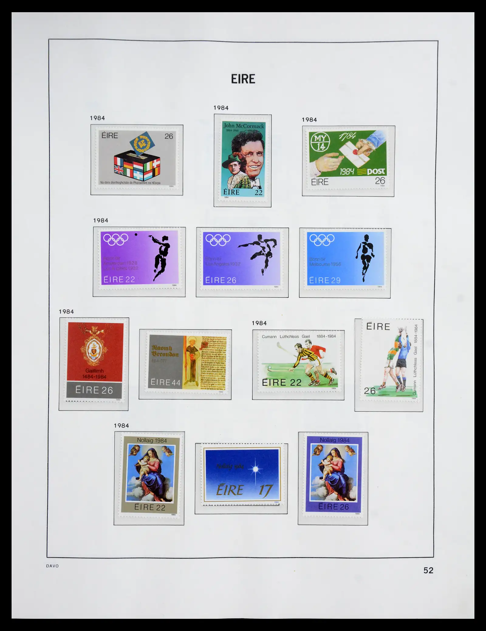 41167 0067 - Postzegelverzameling 41167 Ierland compleet 1940-2001.