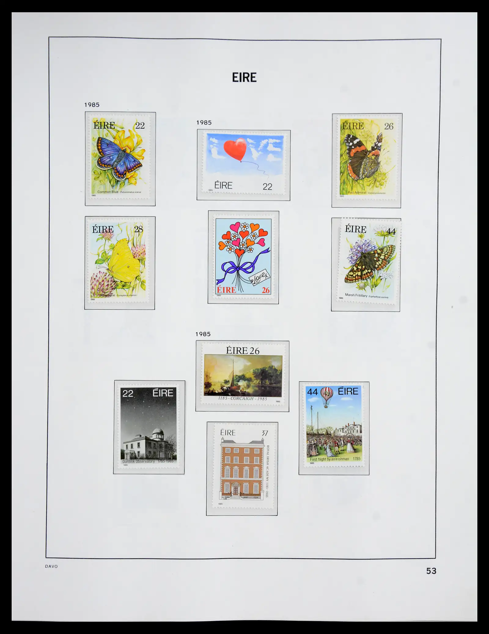 41167 0068 - Postzegelverzameling 41167 Ierland compleet 1940-2001.