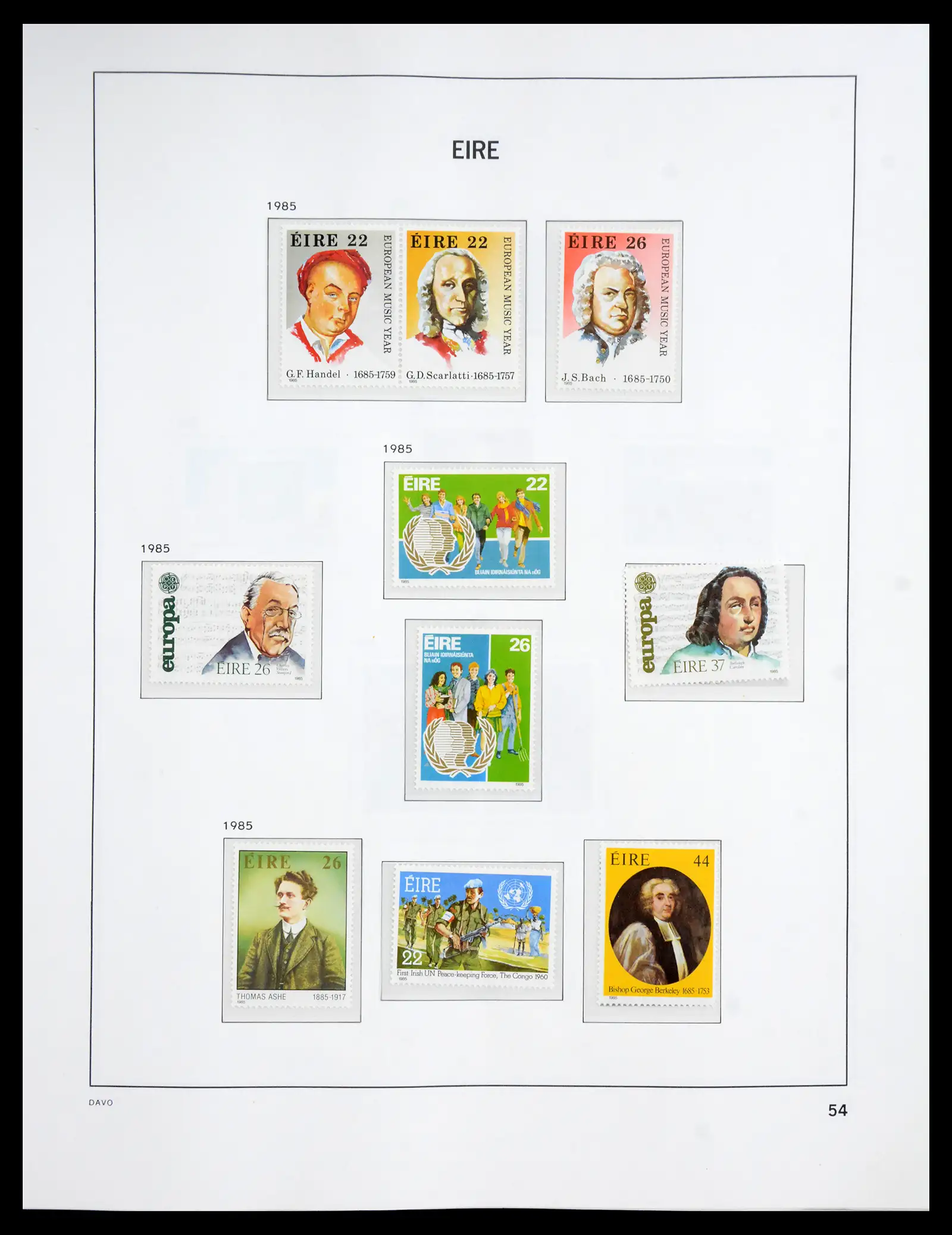 41167 0069 - Postzegelverzameling 41167 Ierland compleet 1940-2001.