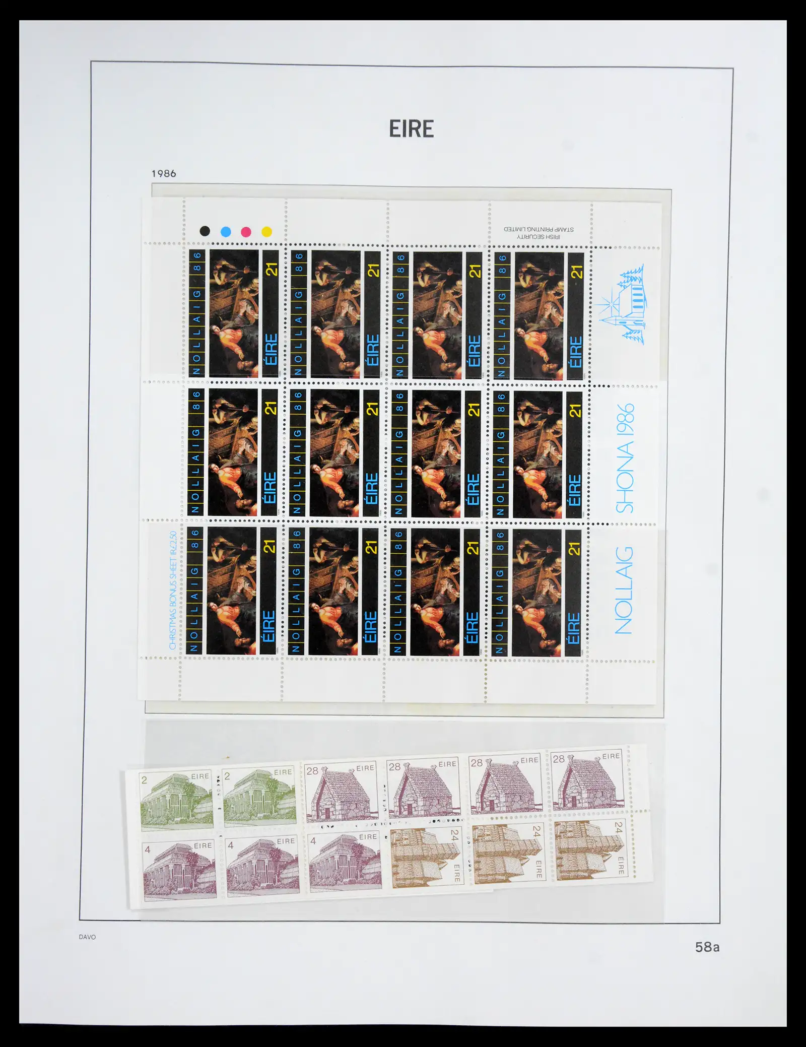 41167 0075 - Postzegelverzameling 41167 Ierland compleet 1940-2001.