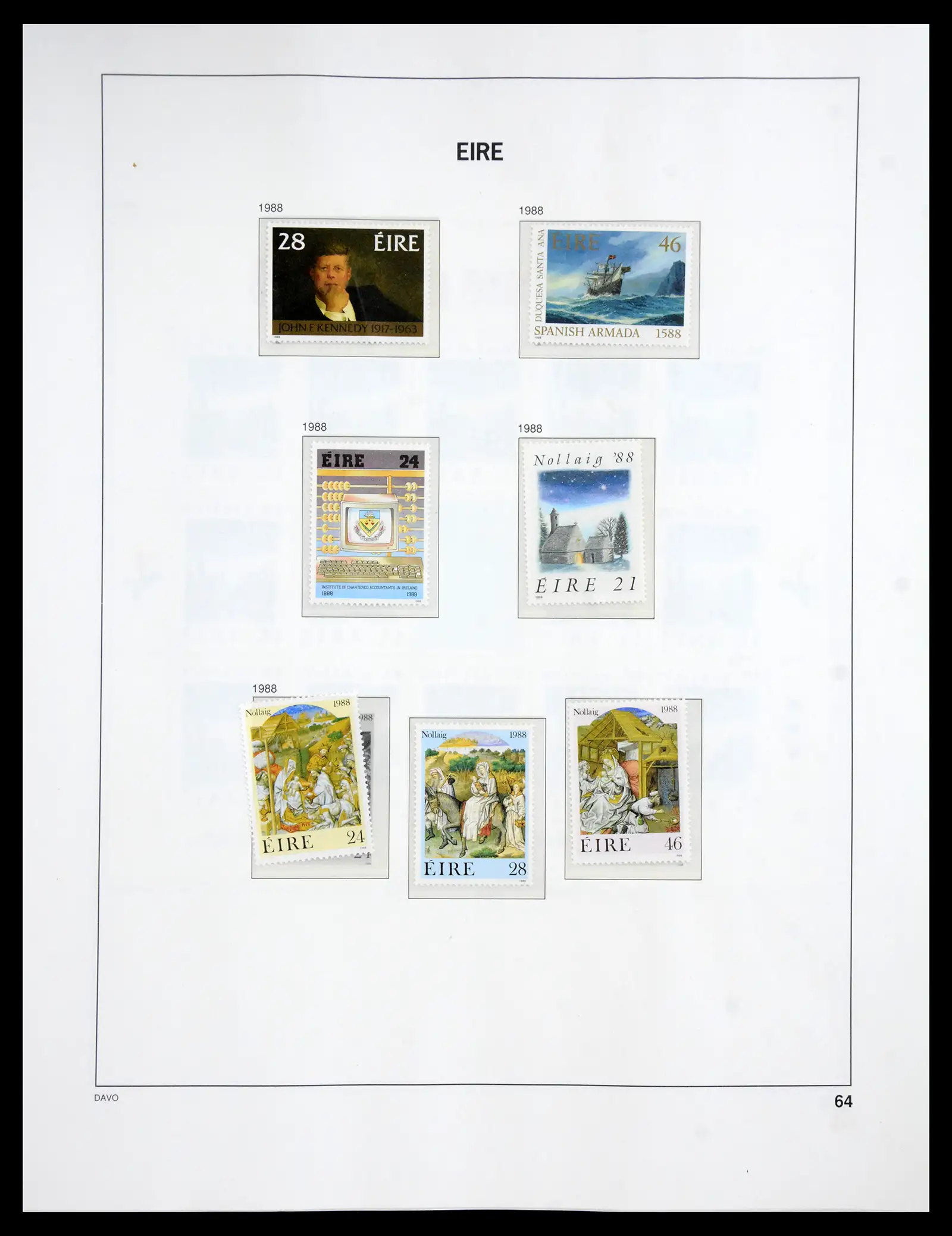 41167 0086 - Postzegelverzameling 41167 Ierland compleet 1940-2001.