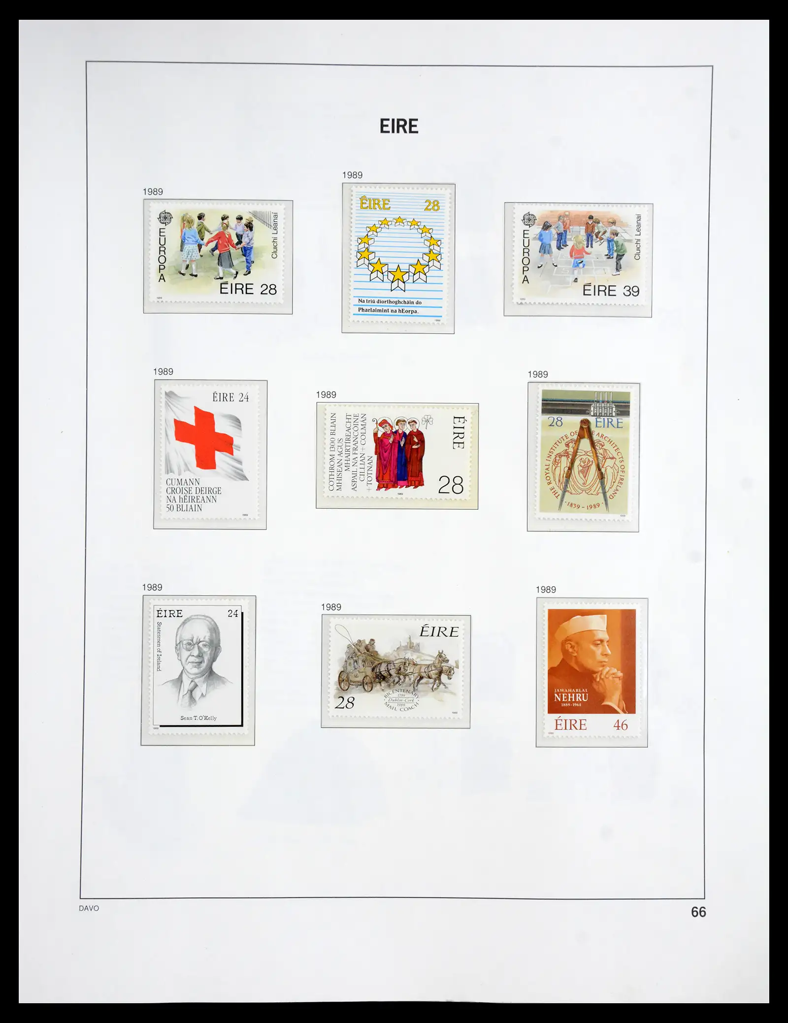 41167 0090 - Postzegelverzameling 41167 Ierland compleet 1940-2001.