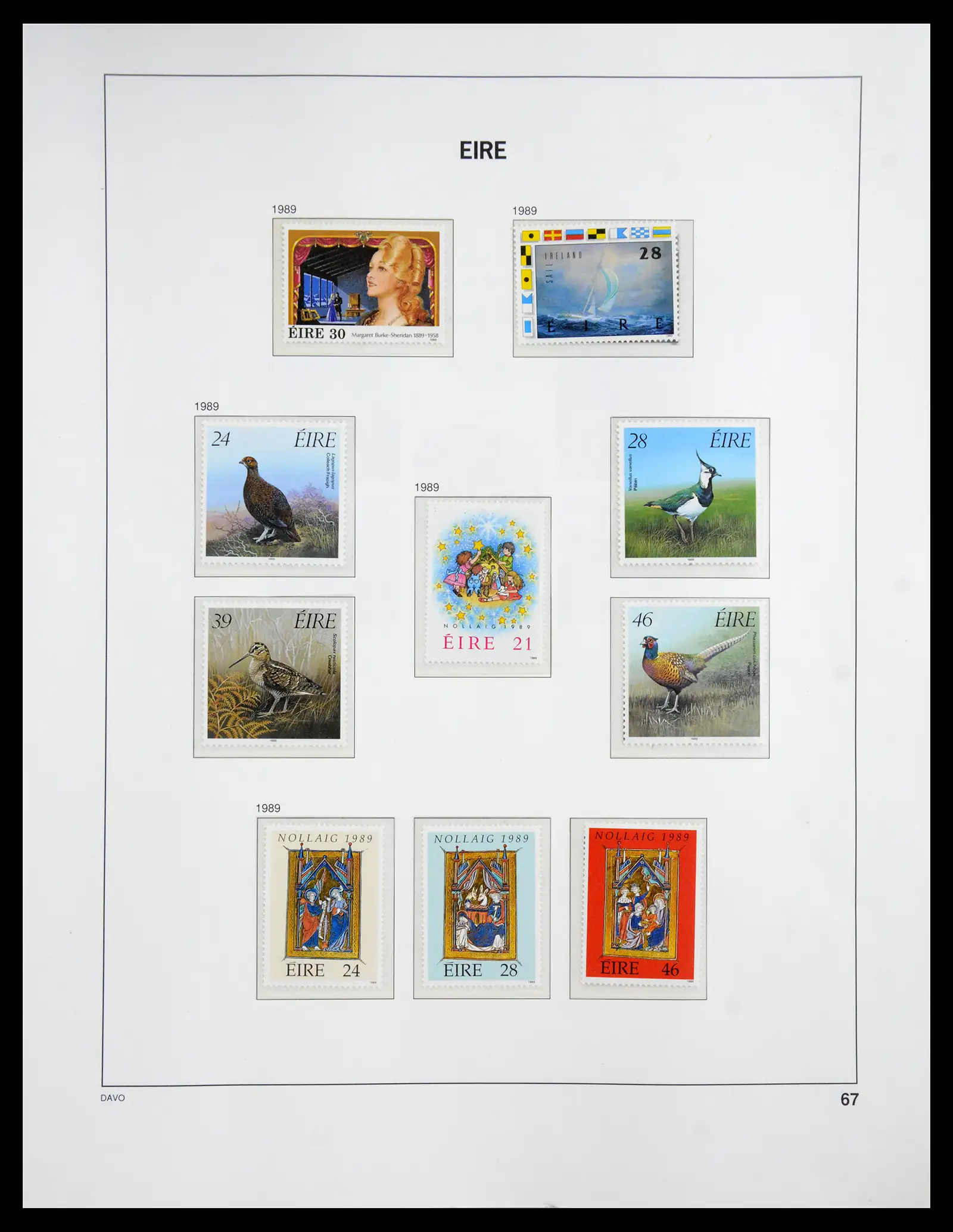 41167 0092 - Postzegelverzameling 41167 Ierland compleet 1940-2001.