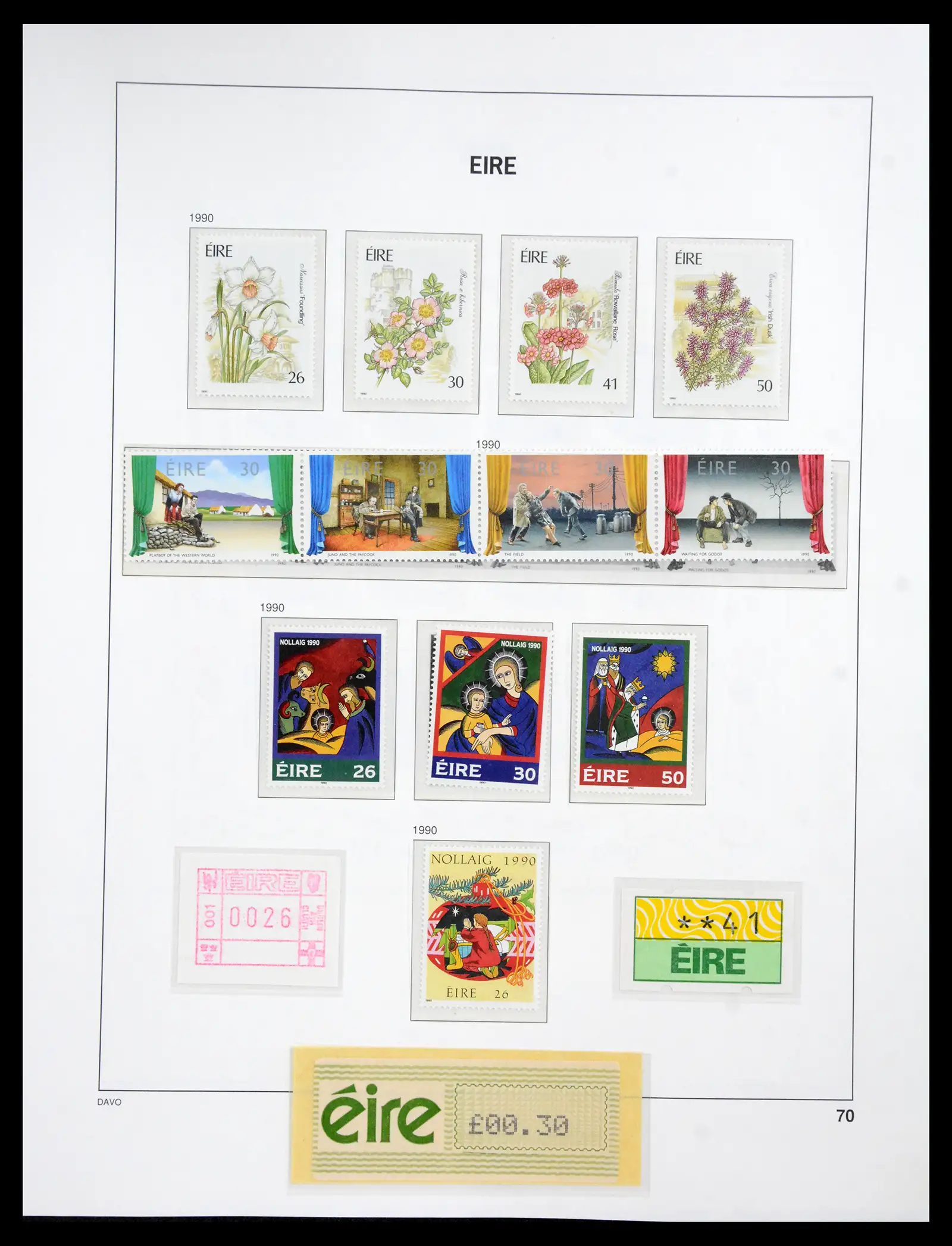 41167 0099 - Postzegelverzameling 41167 Ierland compleet 1940-2001.