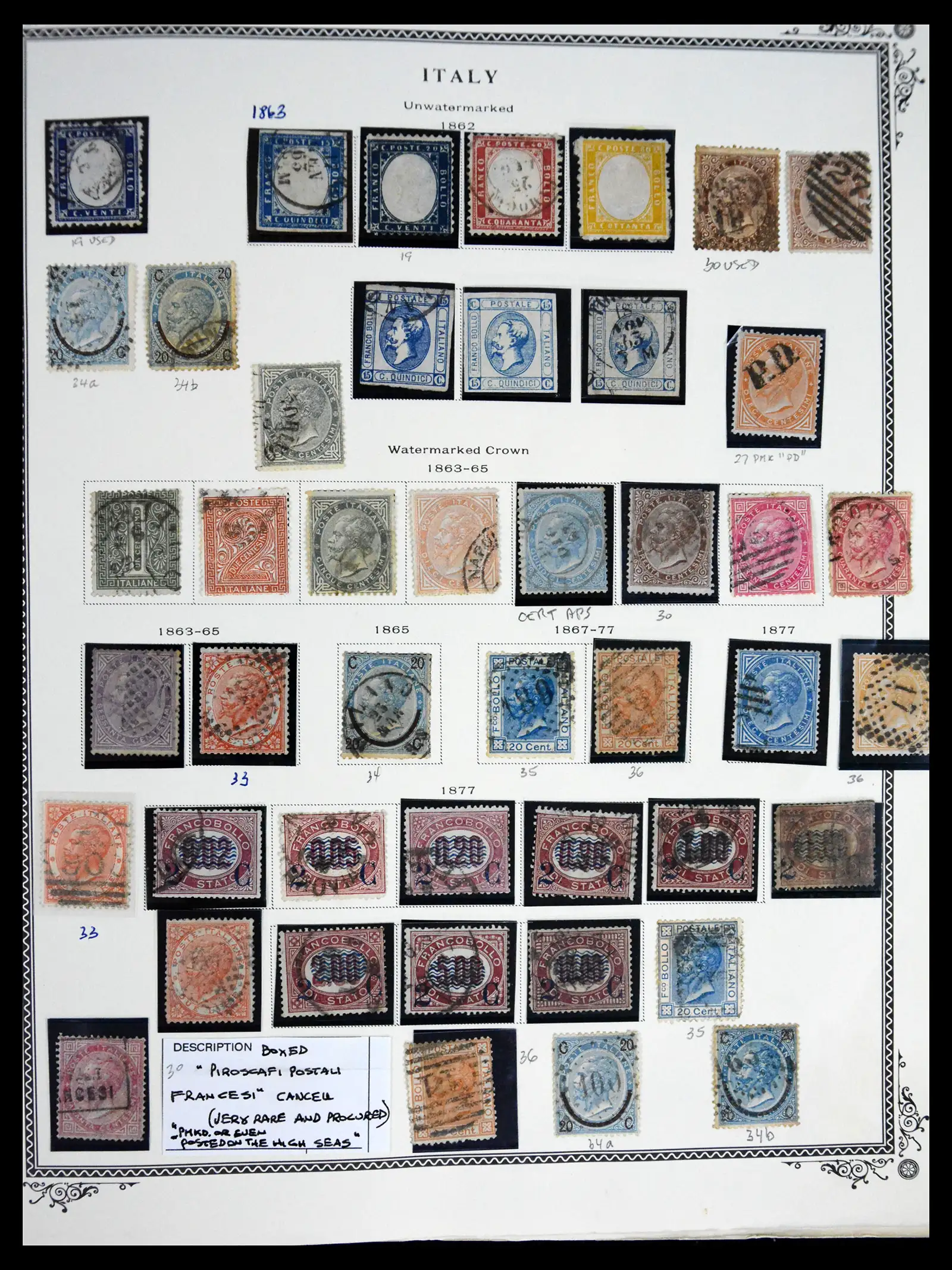 41170 0001 - Postzegelverzameling 41170 Italië en koloniën 1862-1961.