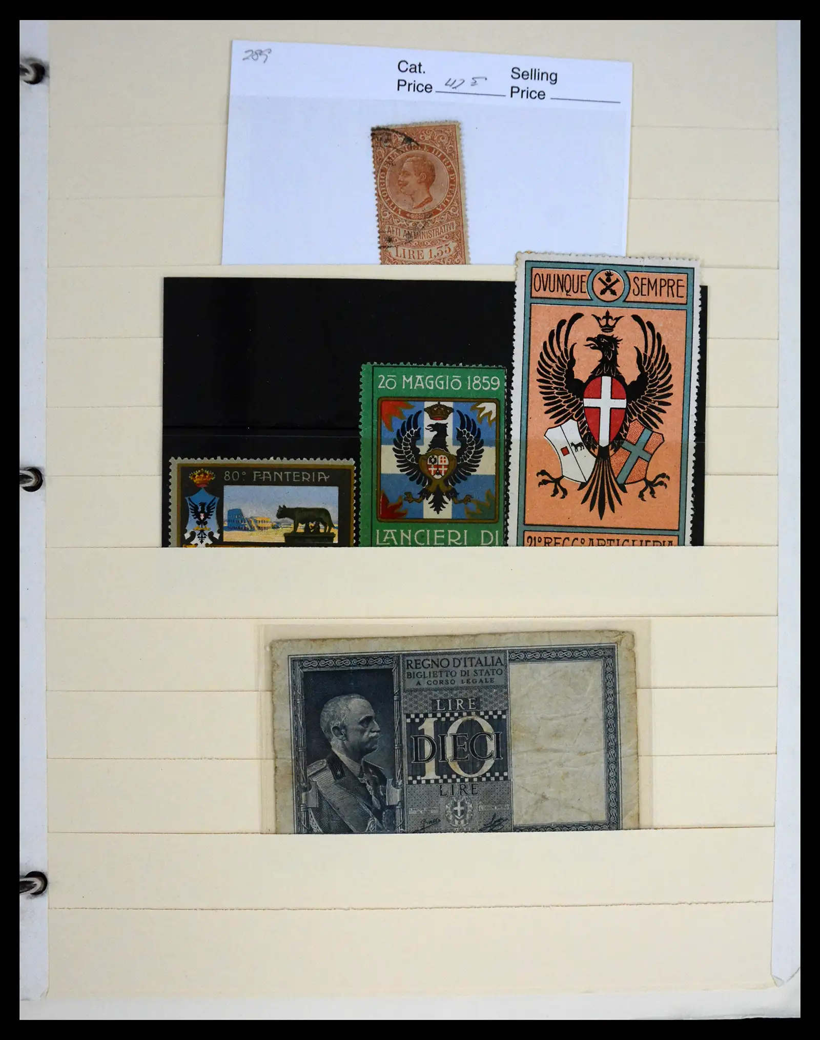 41170 0003 - Postzegelverzameling 41170 Italië en koloniën 1862-1961.