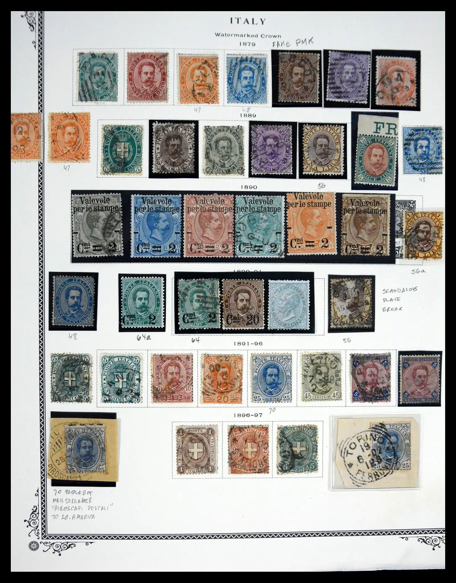 41170 0004 - Postzegelverzameling 41170 Italië en koloniën 1862-1961.