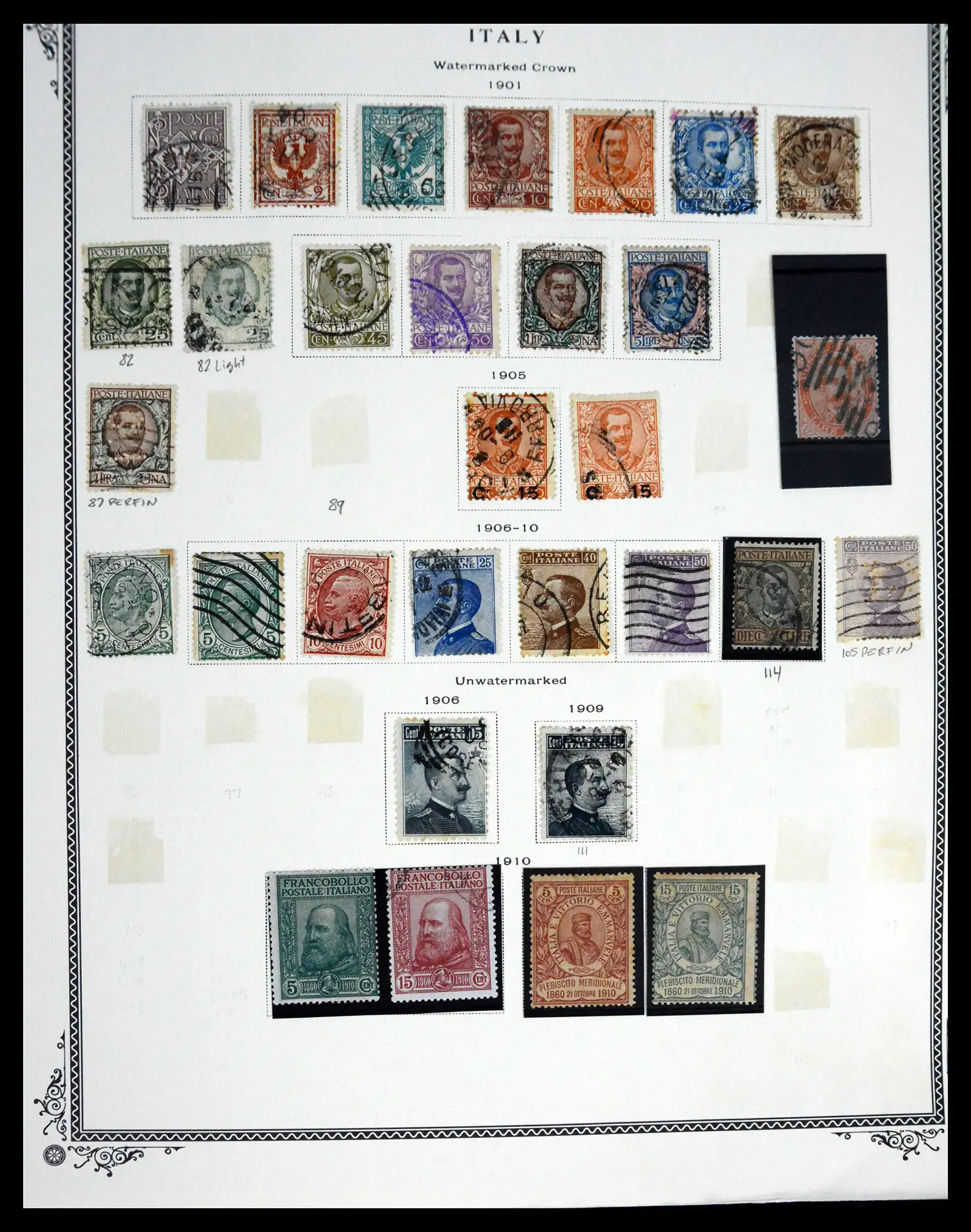 41170 0006 - Postzegelverzameling 41170 Italië en koloniën 1862-1961.