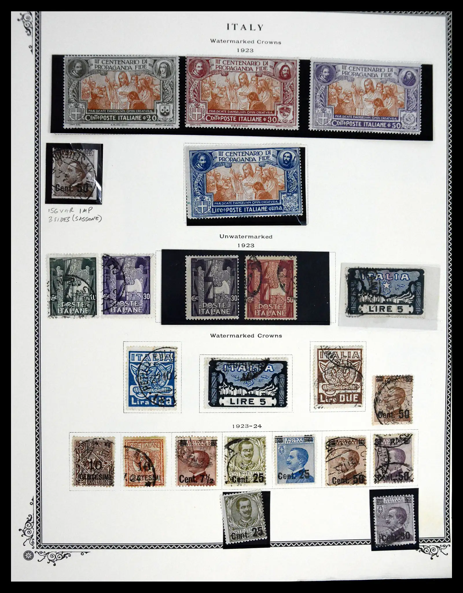 41170 0011 - Postzegelverzameling 41170 Italië en koloniën 1862-1961.