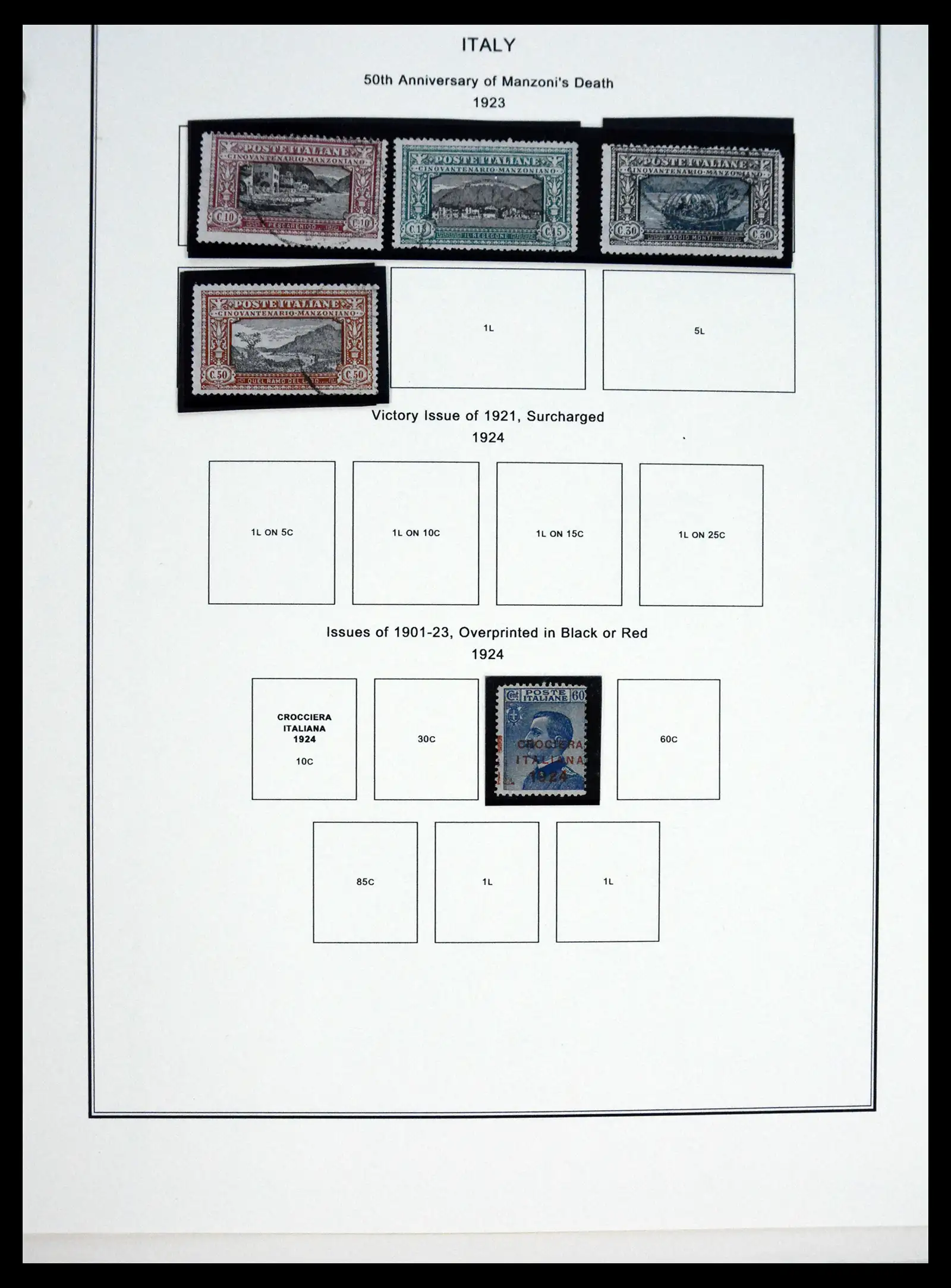 41170 0020 - Postzegelverzameling 41170 Italië en koloniën 1862-1961.