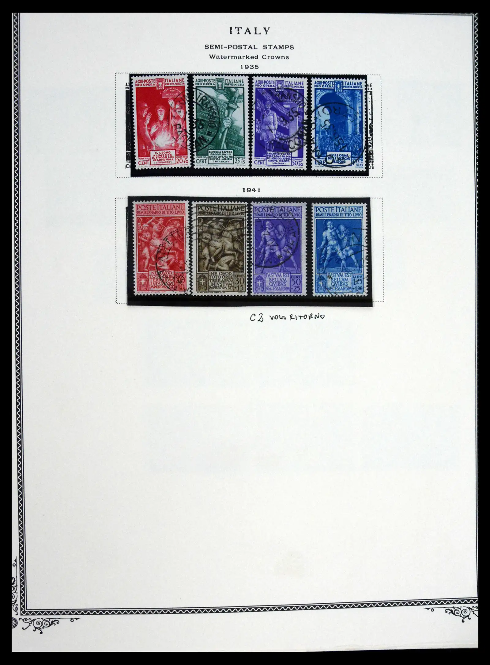 41170 0023 - Postzegelverzameling 41170 Italië en koloniën 1862-1961.