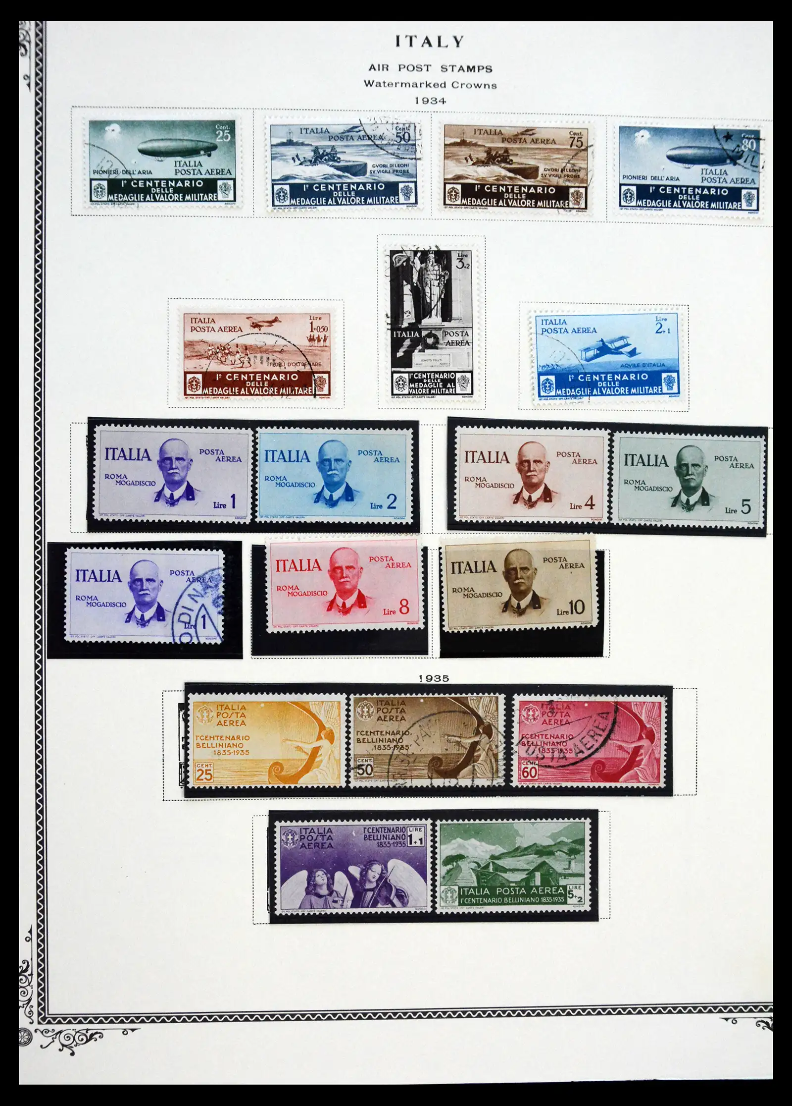 41170 0035 - Postzegelverzameling 41170 Italië en koloniën 1862-1961.