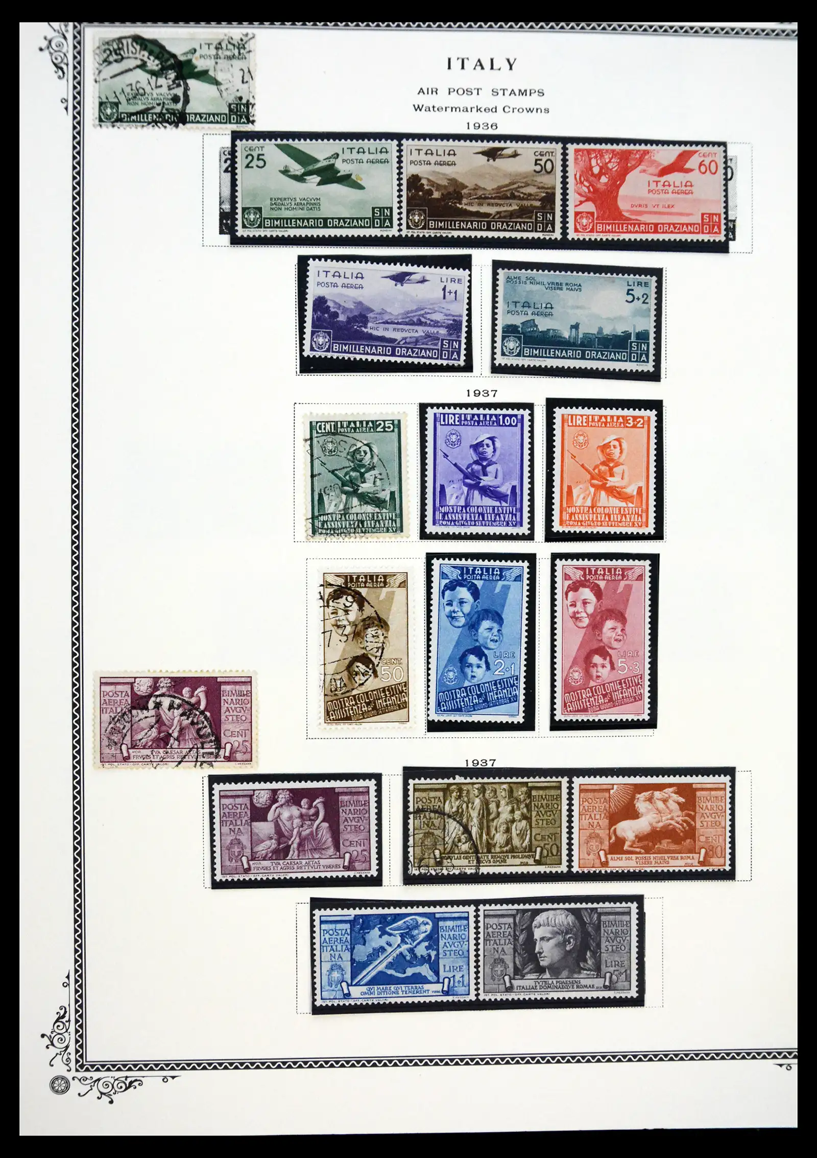 41170 0038 - Postzegelverzameling 41170 Italië en koloniën 1862-1961.