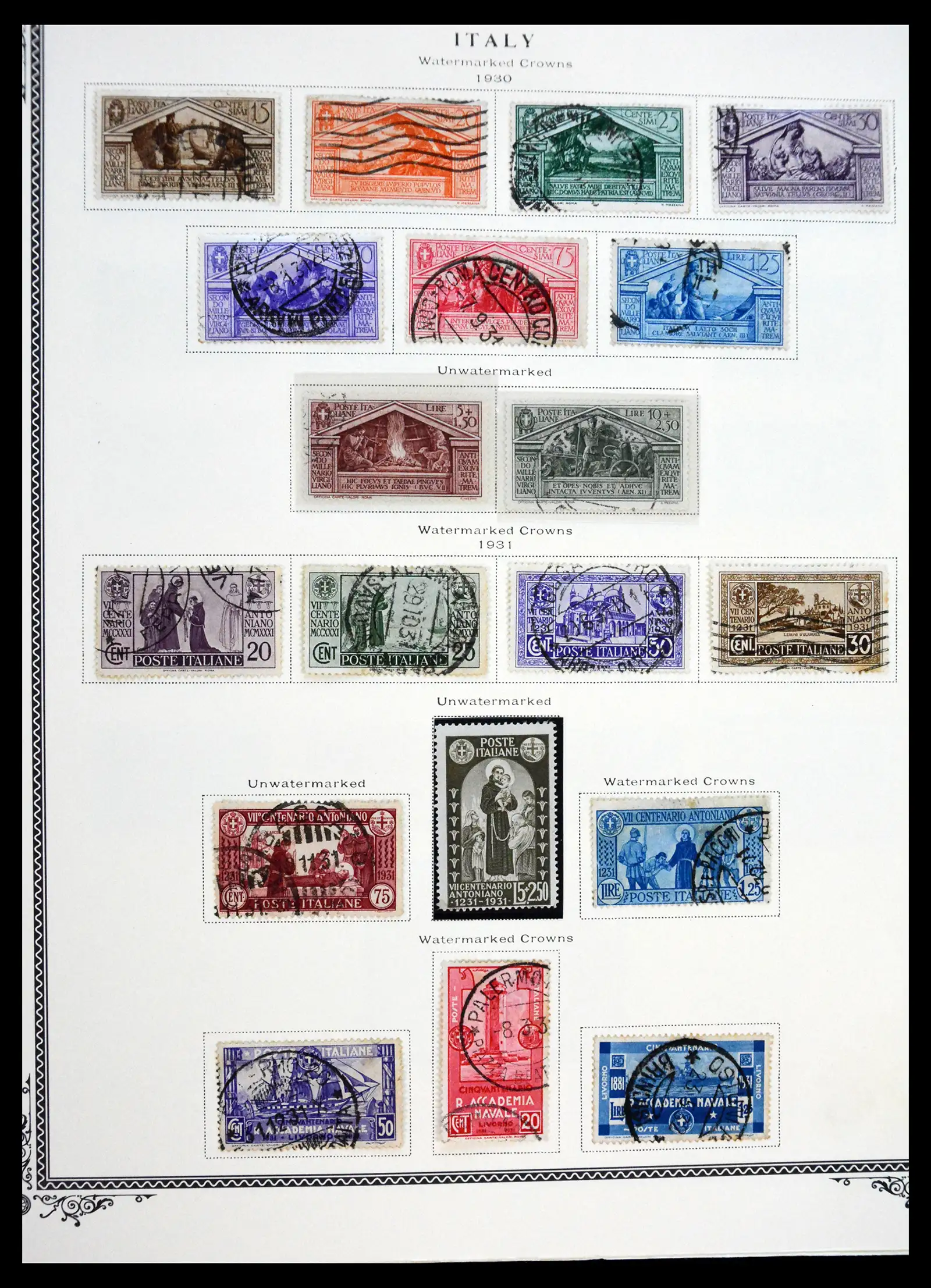 41170 0045 - Postzegelverzameling 41170 Italië en koloniën 1862-1961.