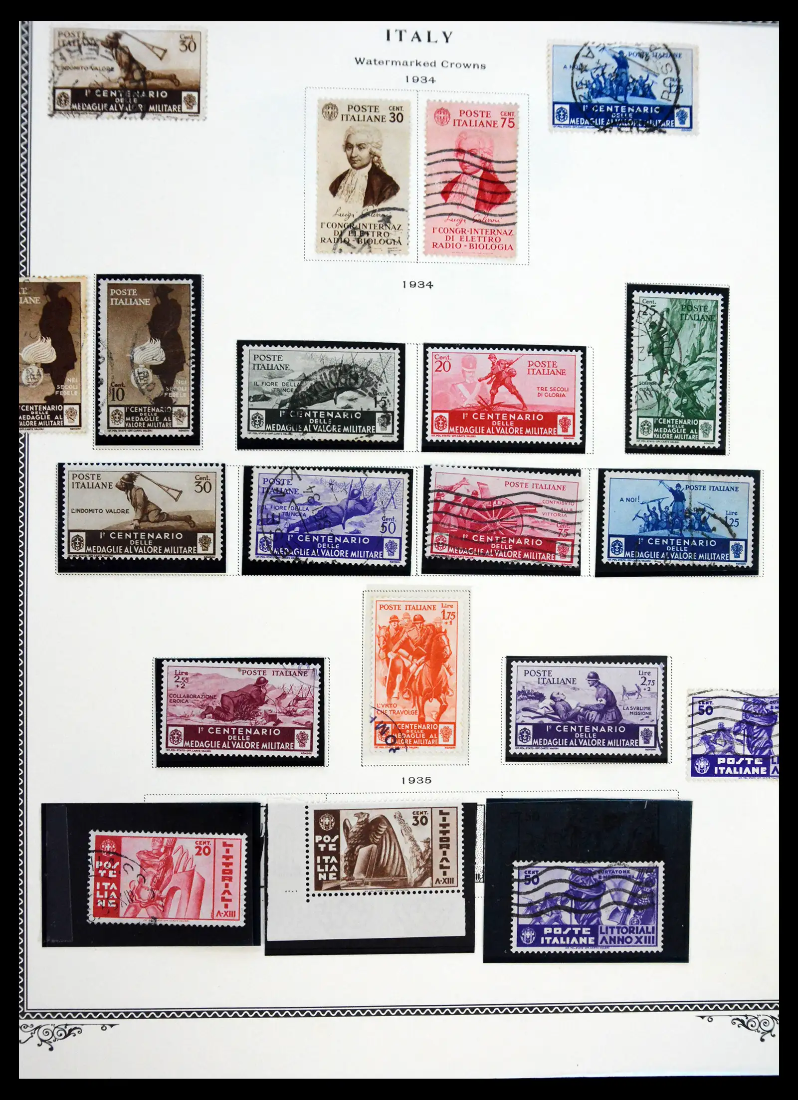 41170 0050 - Postzegelverzameling 41170 Italië en koloniën 1862-1961.