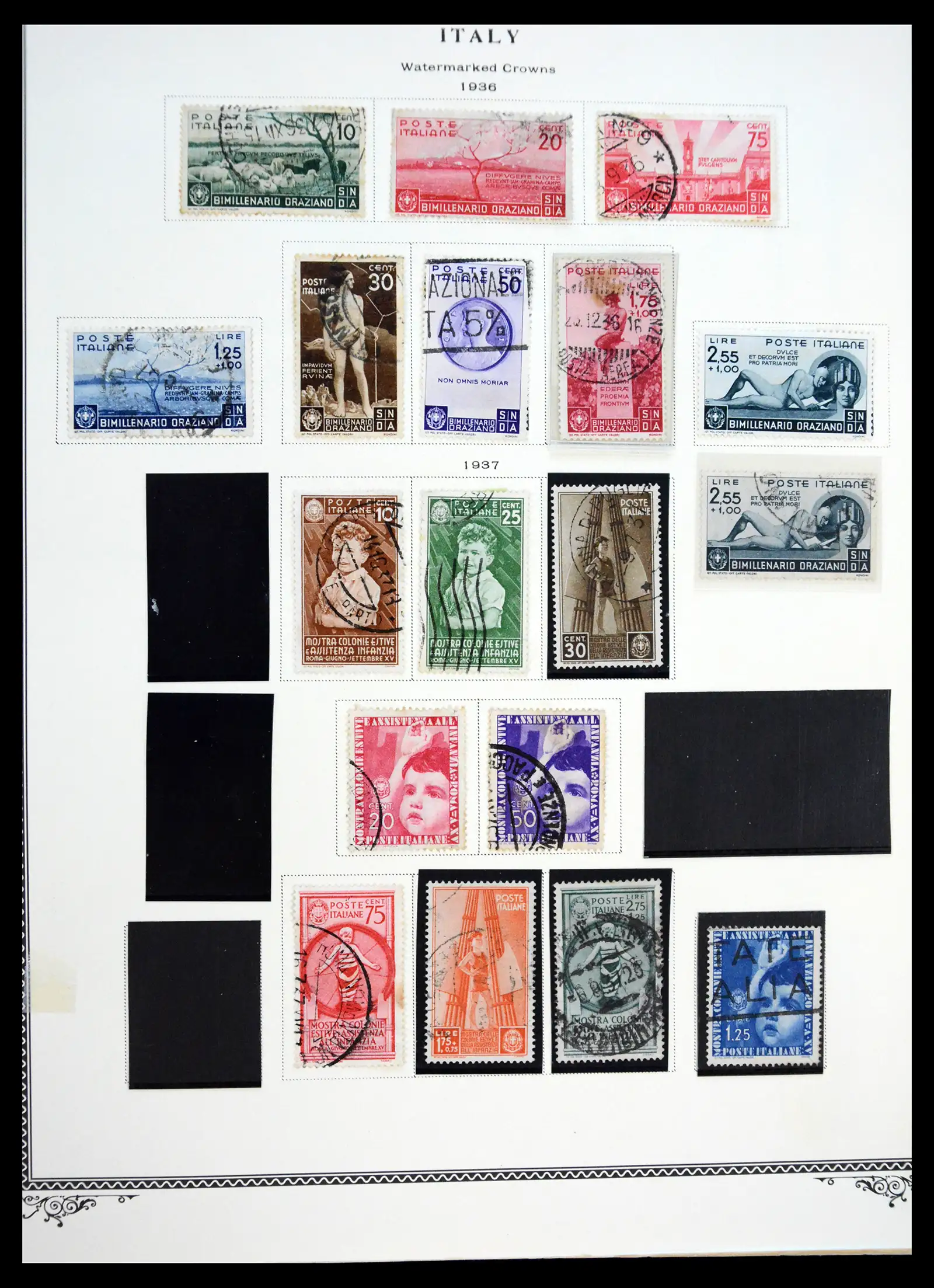 41170 0052 - Postzegelverzameling 41170 Italië en koloniën 1862-1961.