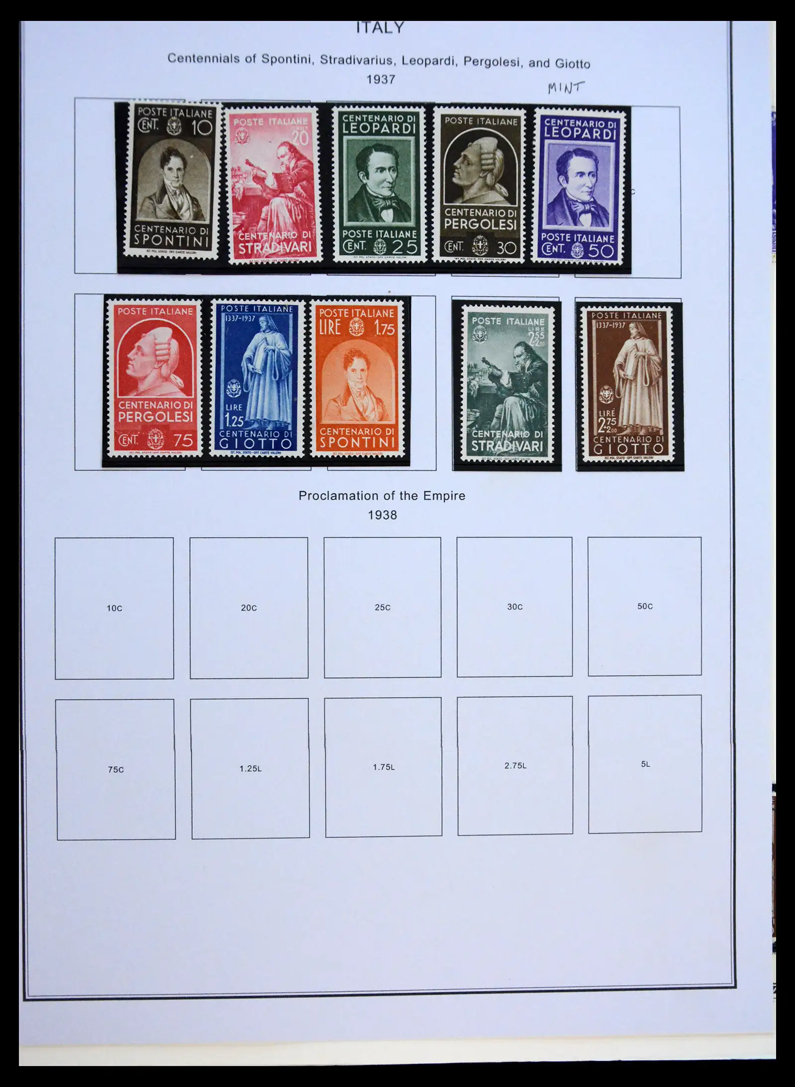 41170 0053 - Postzegelverzameling 41170 Italië en koloniën 1862-1961.