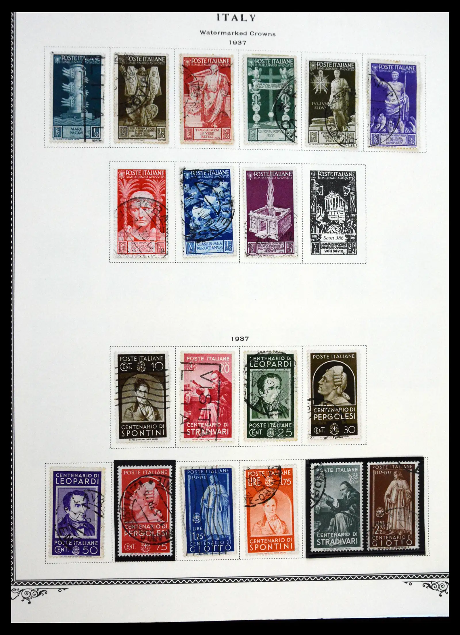 41170 0054 - Postzegelverzameling 41170 Italië en koloniën 1862-1961.