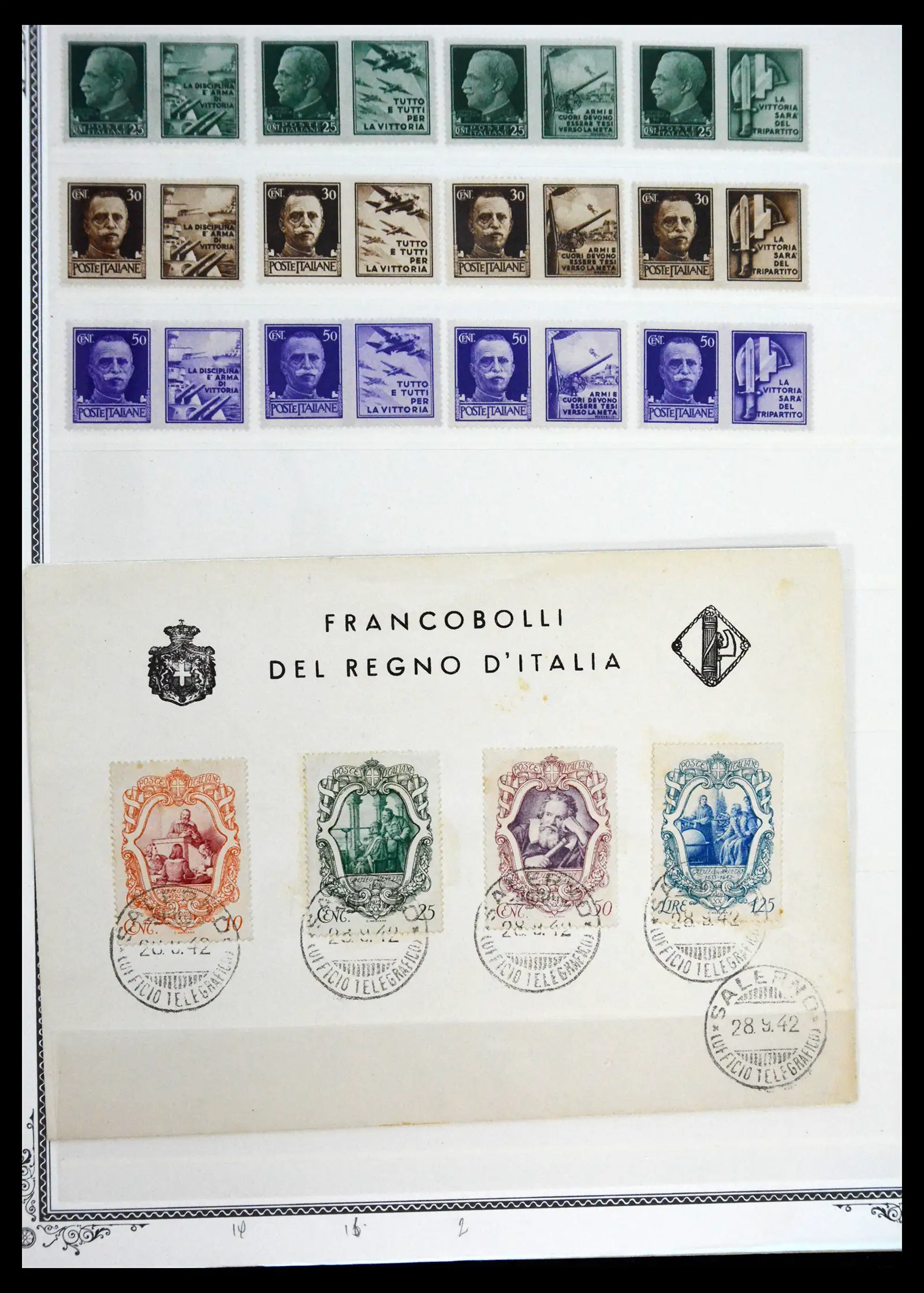 41170 0056 - Postzegelverzameling 41170 Italië en koloniën 1862-1961.