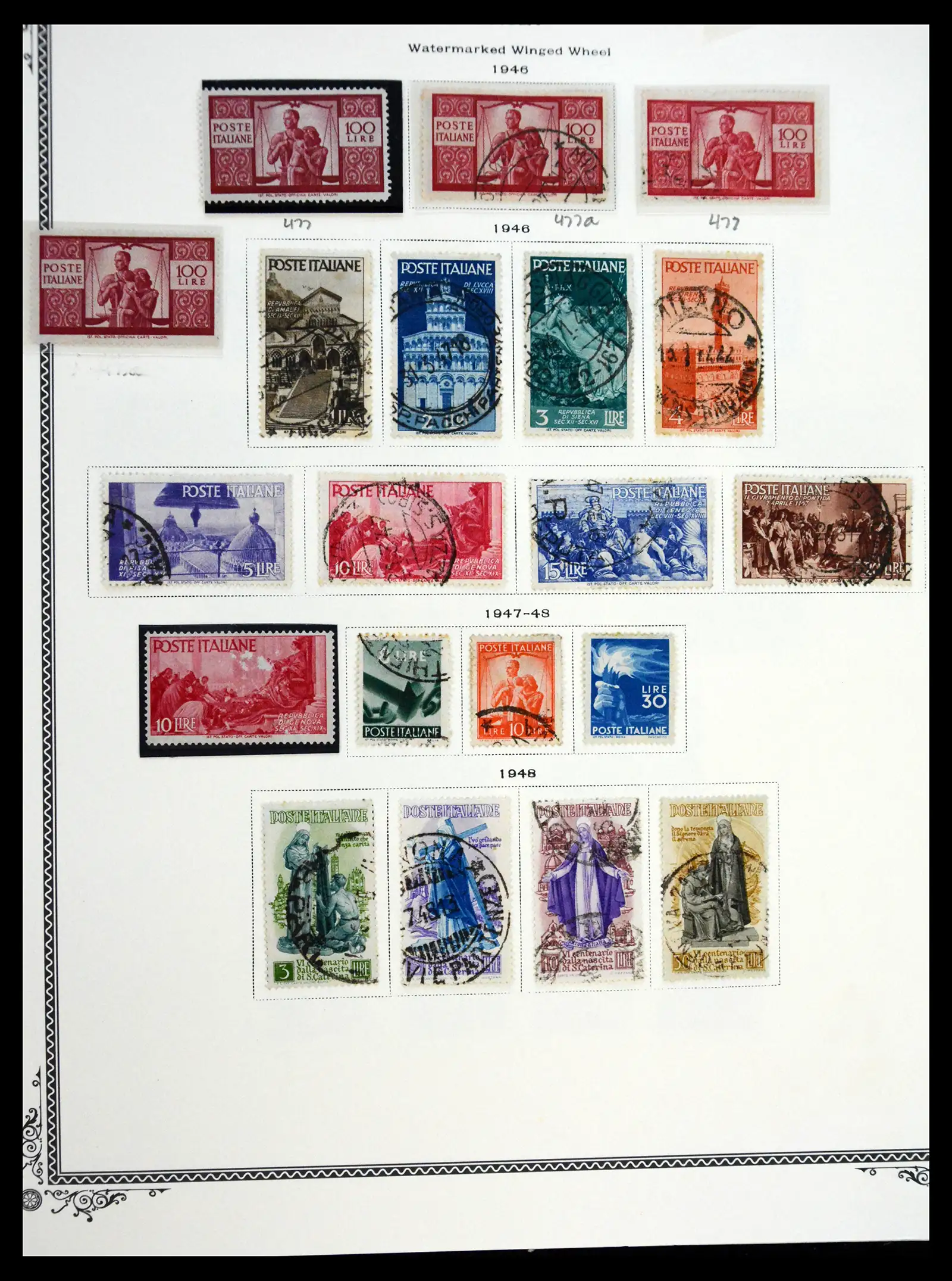 41170 0065 - Postzegelverzameling 41170 Italië en koloniën 1862-1961.