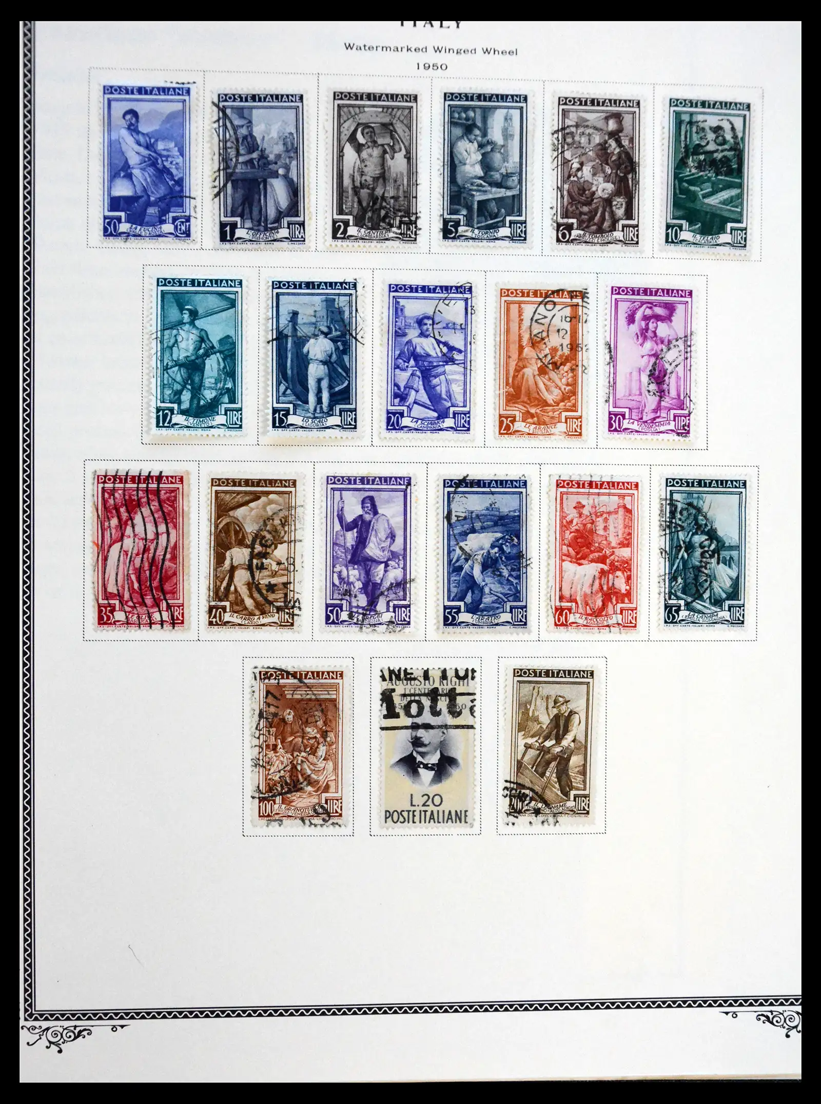 41170 0070 - Postzegelverzameling 41170 Italië en koloniën 1862-1961.