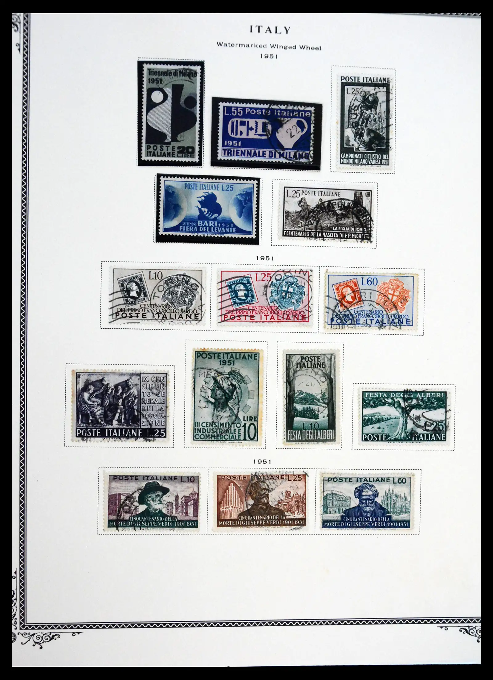 41170 0073 - Postzegelverzameling 41170 Italië en koloniën 1862-1961.