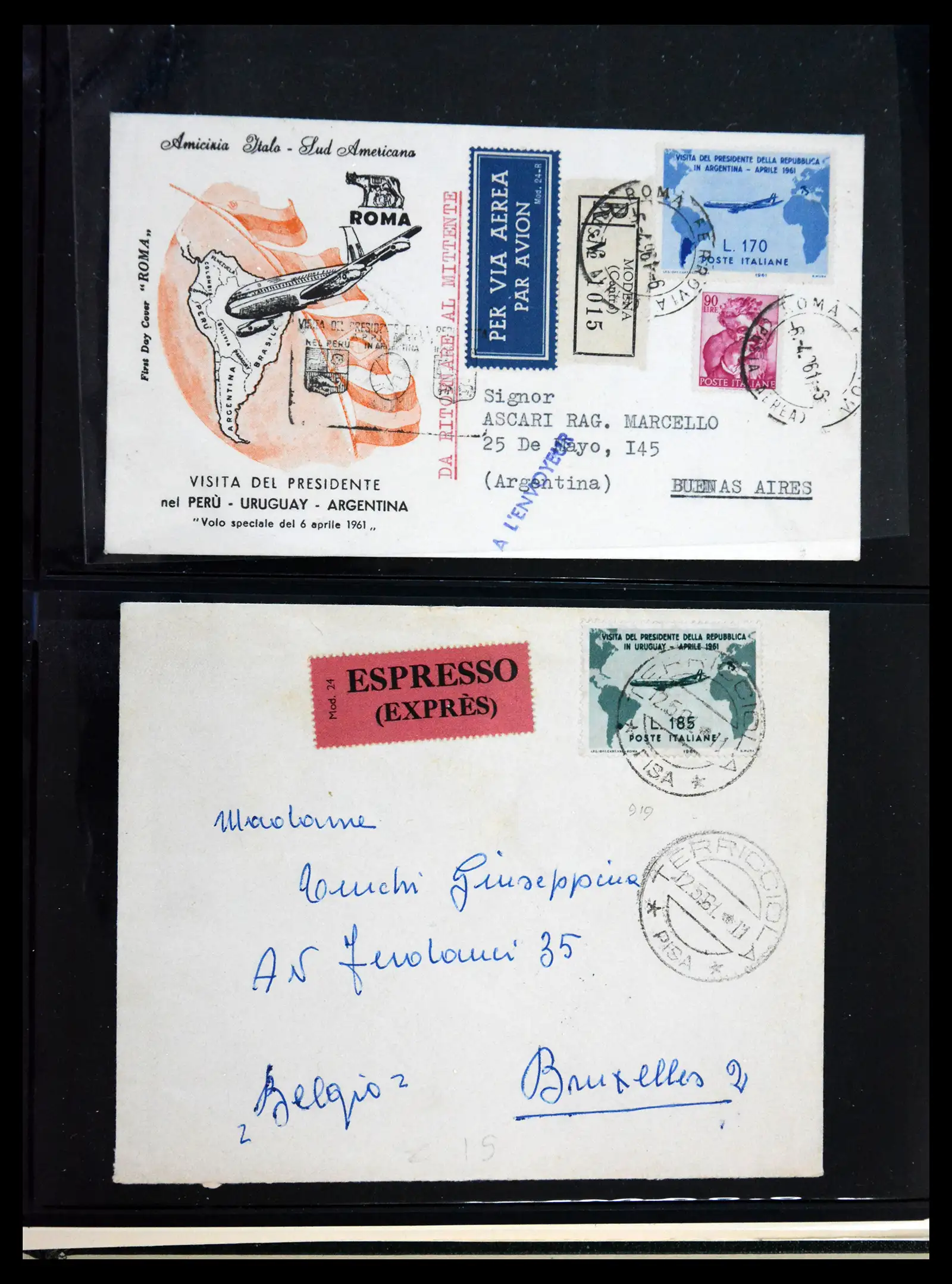 41170 0080 - Postzegelverzameling 41170 Italië en koloniën 1862-1961.