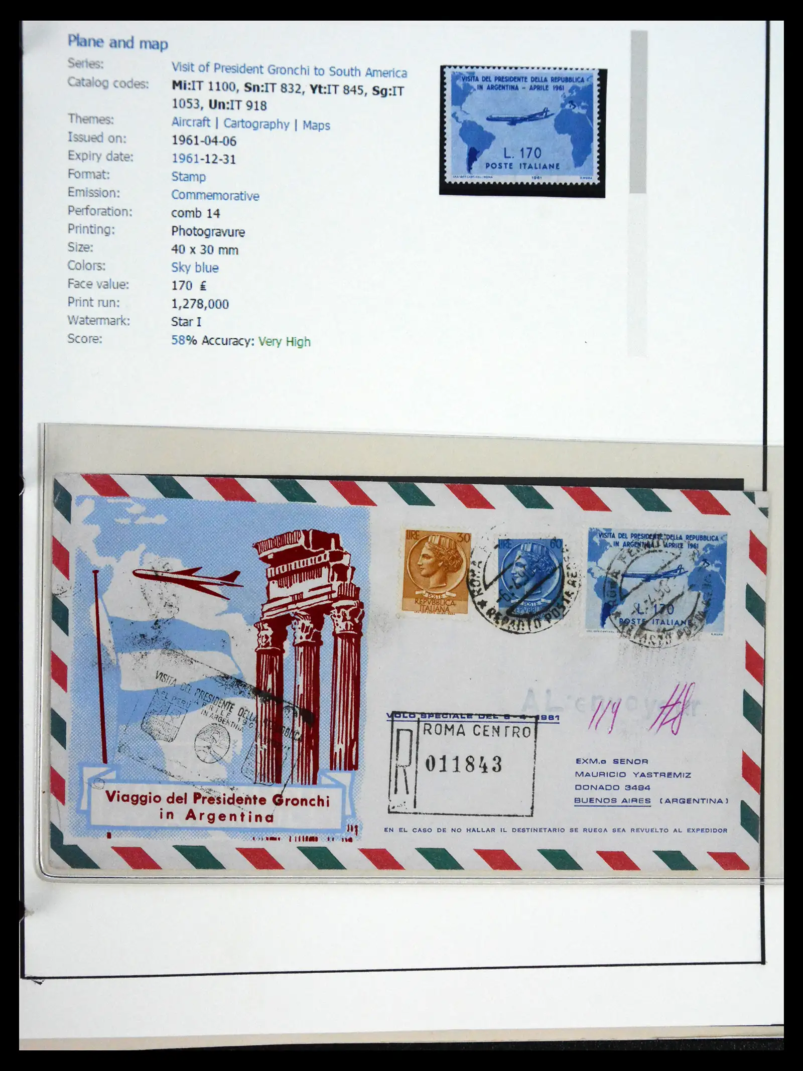 41170 0082 - Postzegelverzameling 41170 Italië en koloniën 1862-1961.