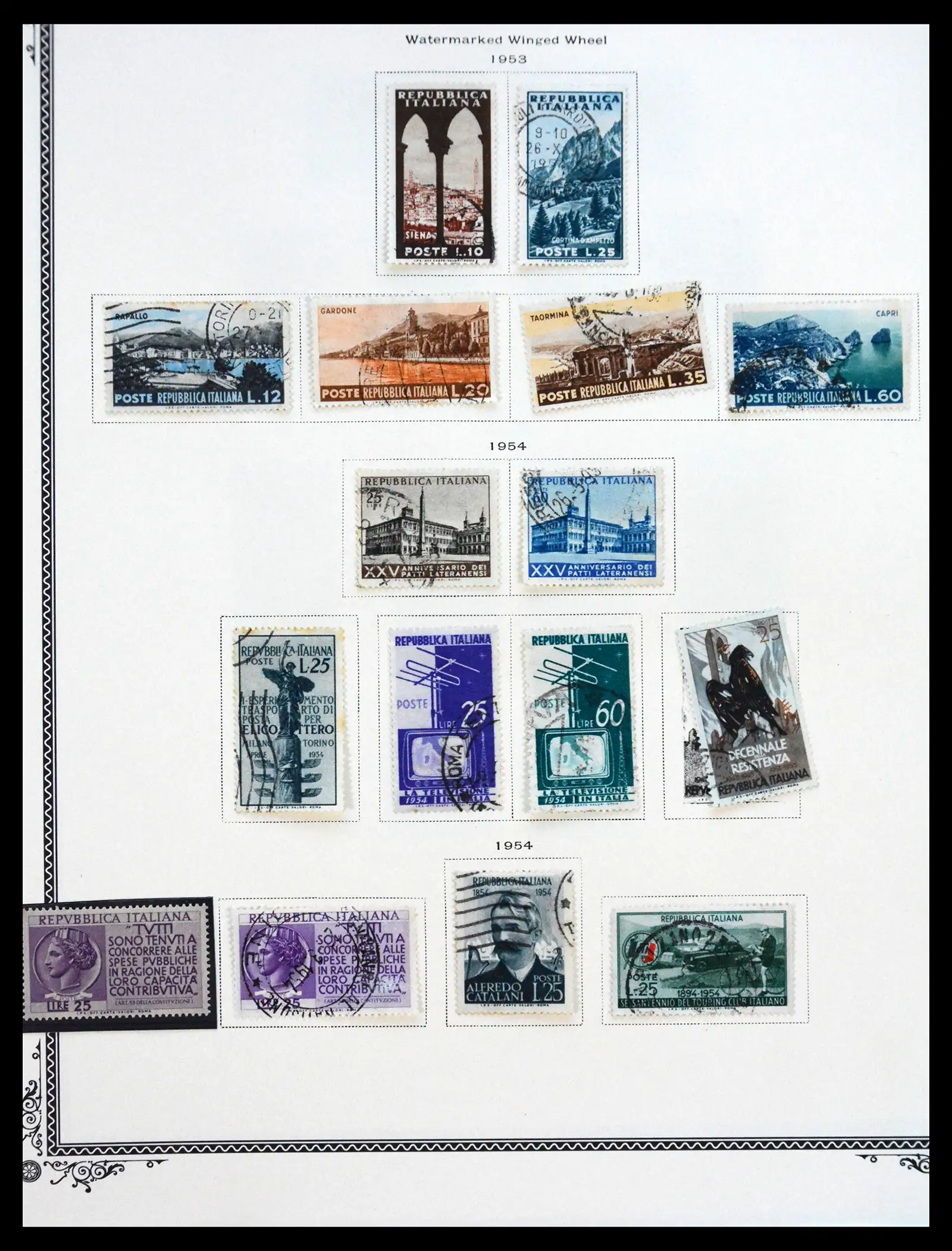 41170 0089 - Postzegelverzameling 41170 Italië en koloniën 1862-1961.