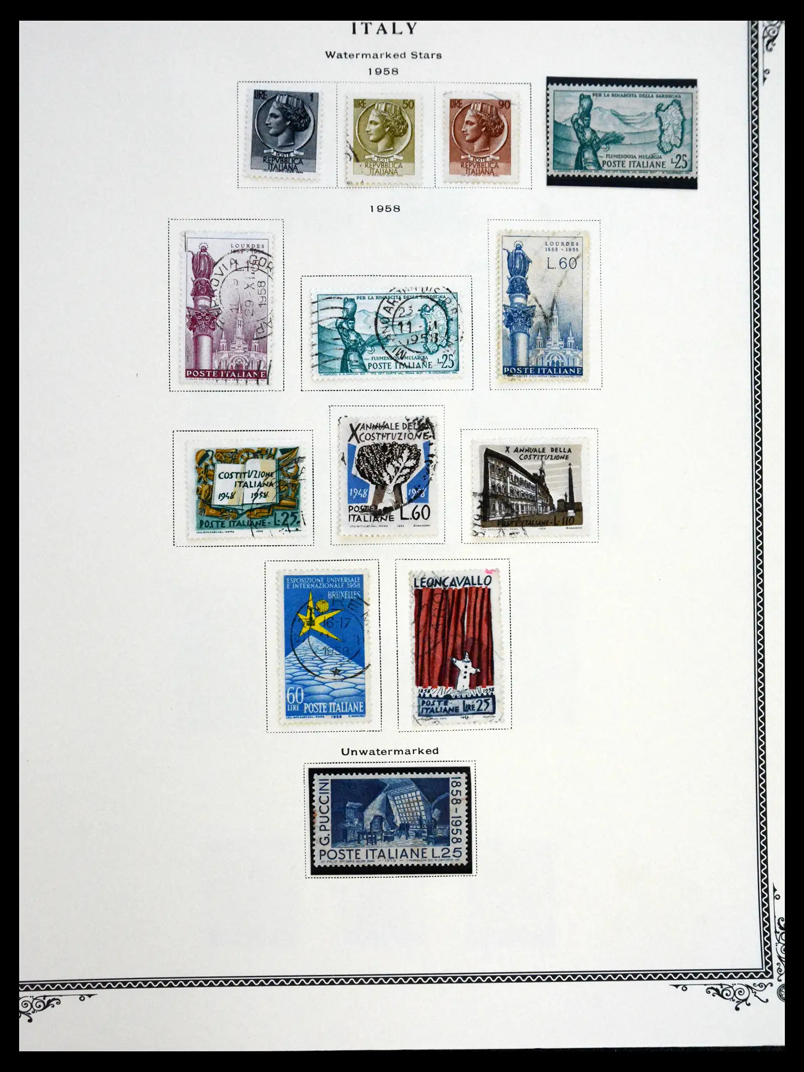 41170 0096 - Postzegelverzameling 41170 Italië en koloniën 1862-1961.