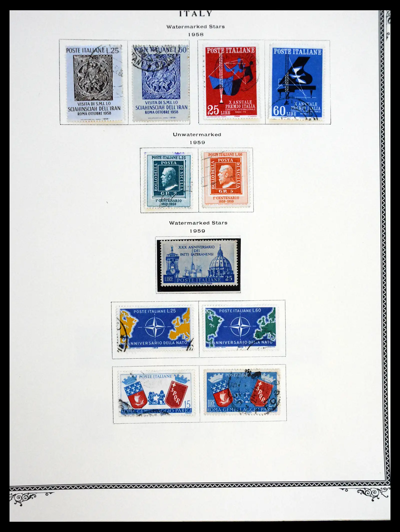 41170 0098 - Postzegelverzameling 41170 Italië en koloniën 1862-1961.