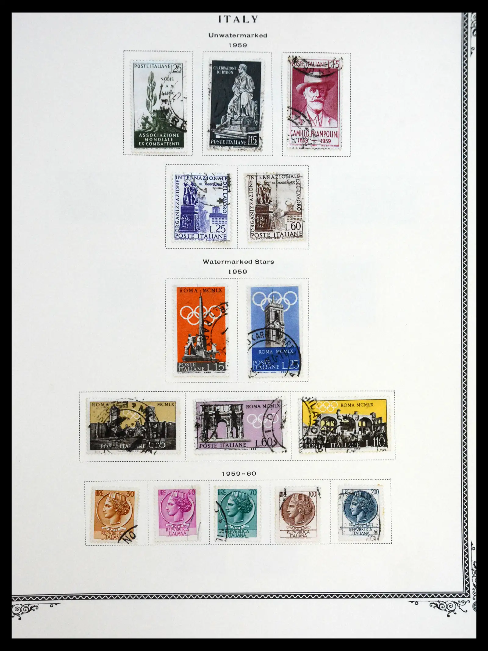 41170 0099 - Postzegelverzameling 41170 Italië en koloniën 1862-1961.