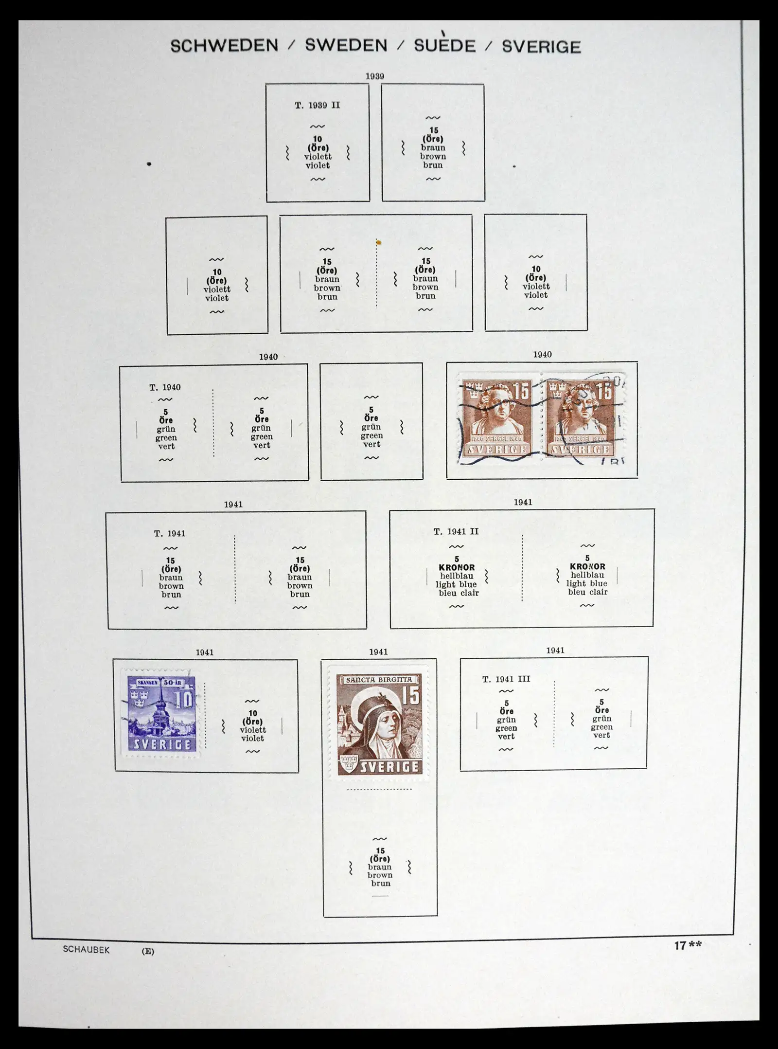 41172 0022 - Postzegelverzameling 41172 Zweden 1855-1974.