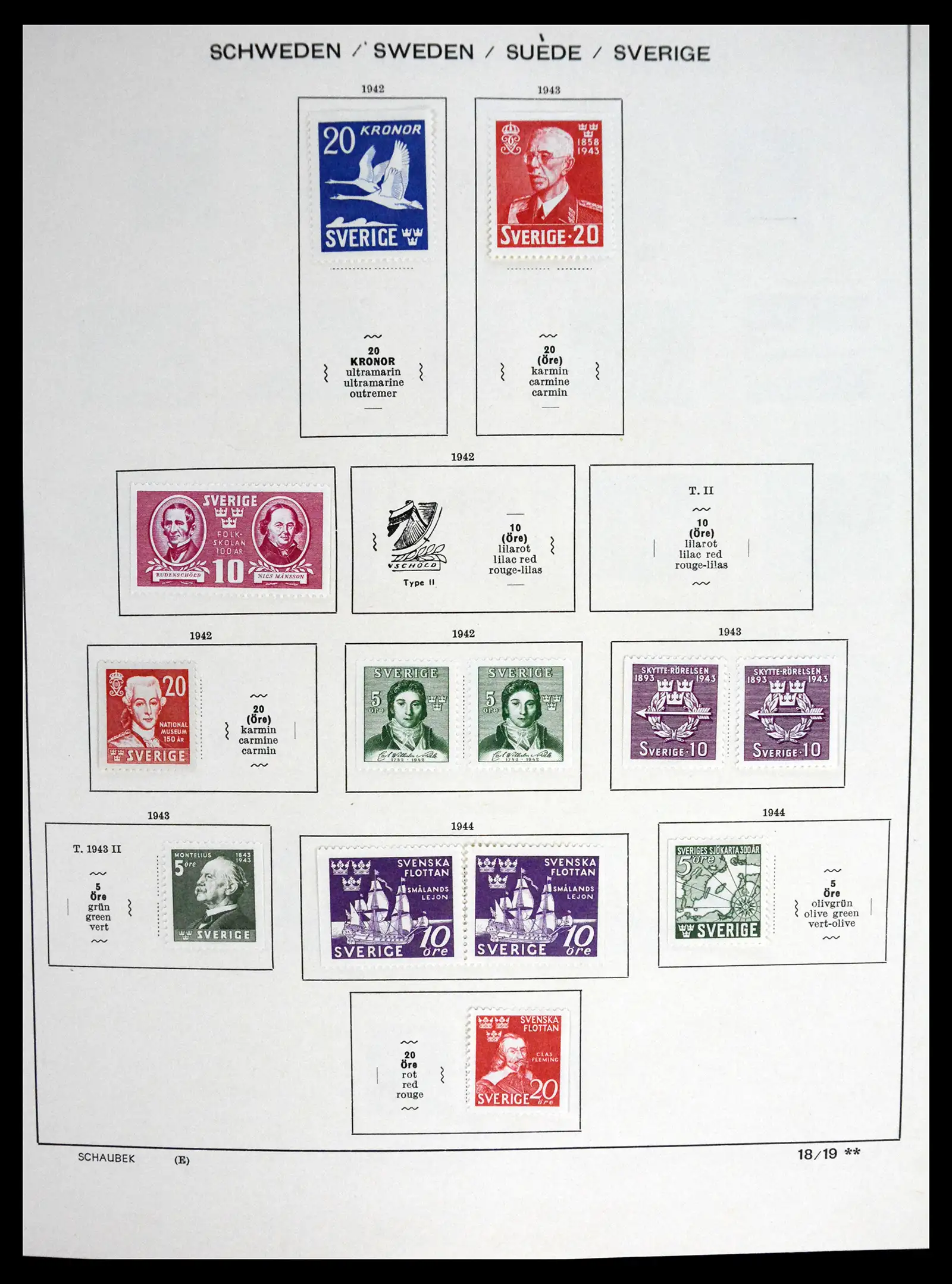 41172 0024 - Postzegelverzameling 41172 Zweden 1855-1974.