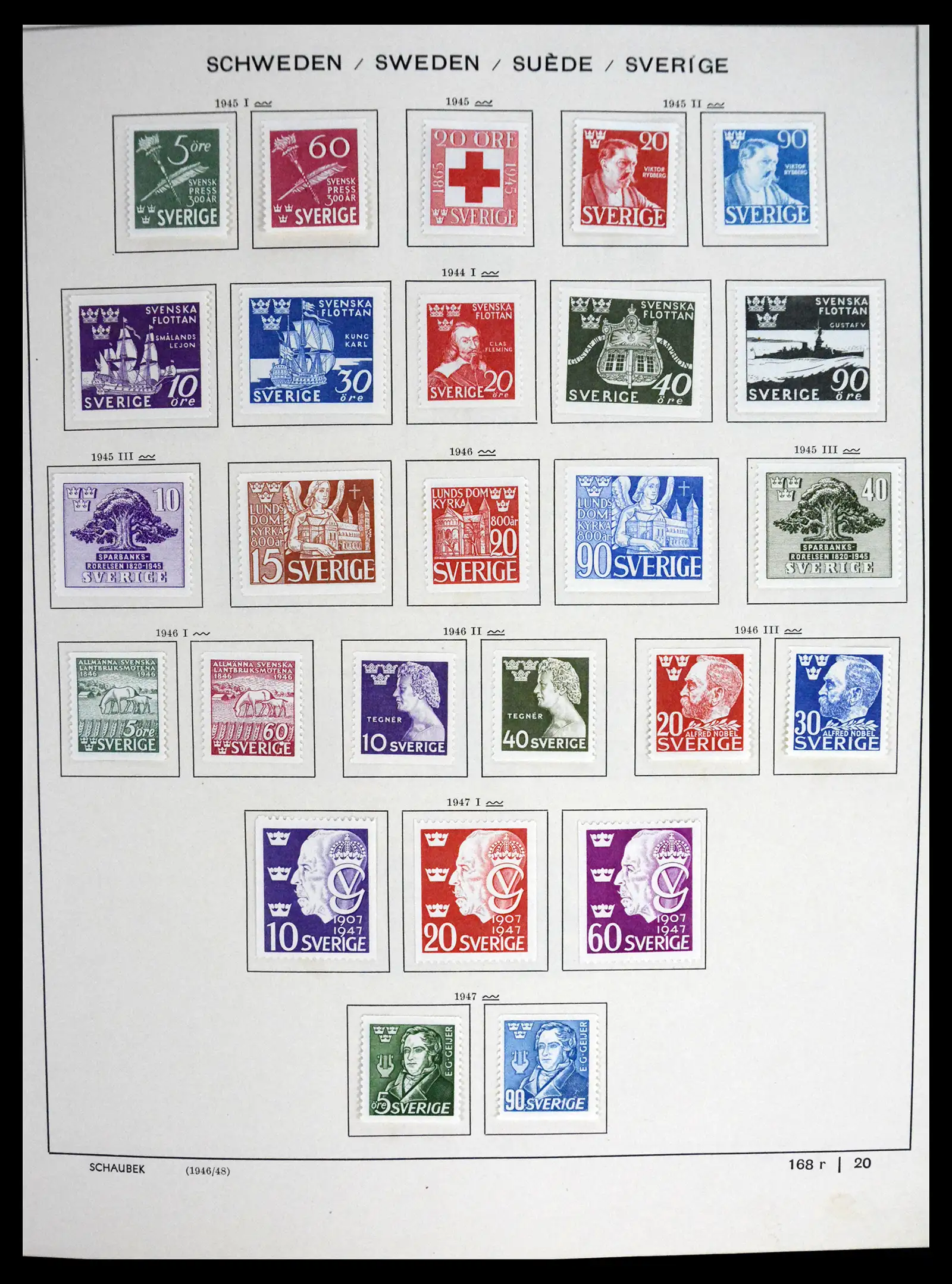 41172 0025 - Postzegelverzameling 41172 Zweden 1855-1974.