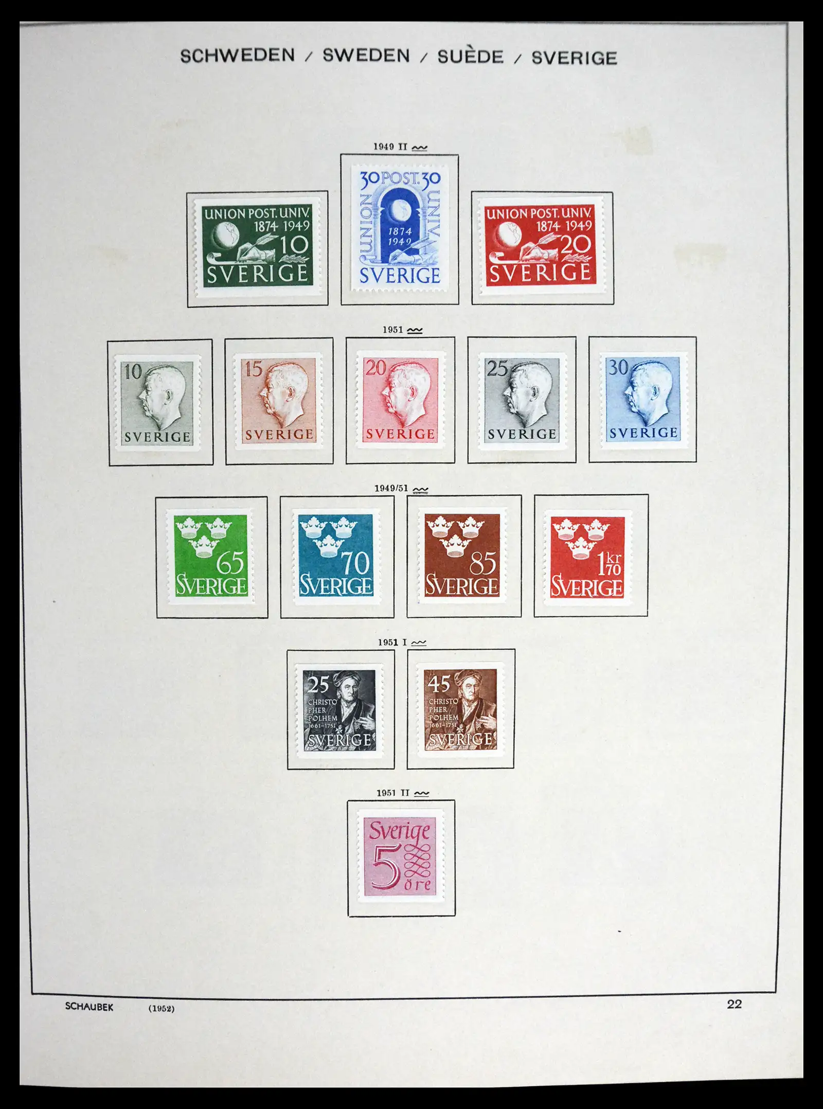 41172 0027 - Postzegelverzameling 41172 Zweden 1855-1974.
