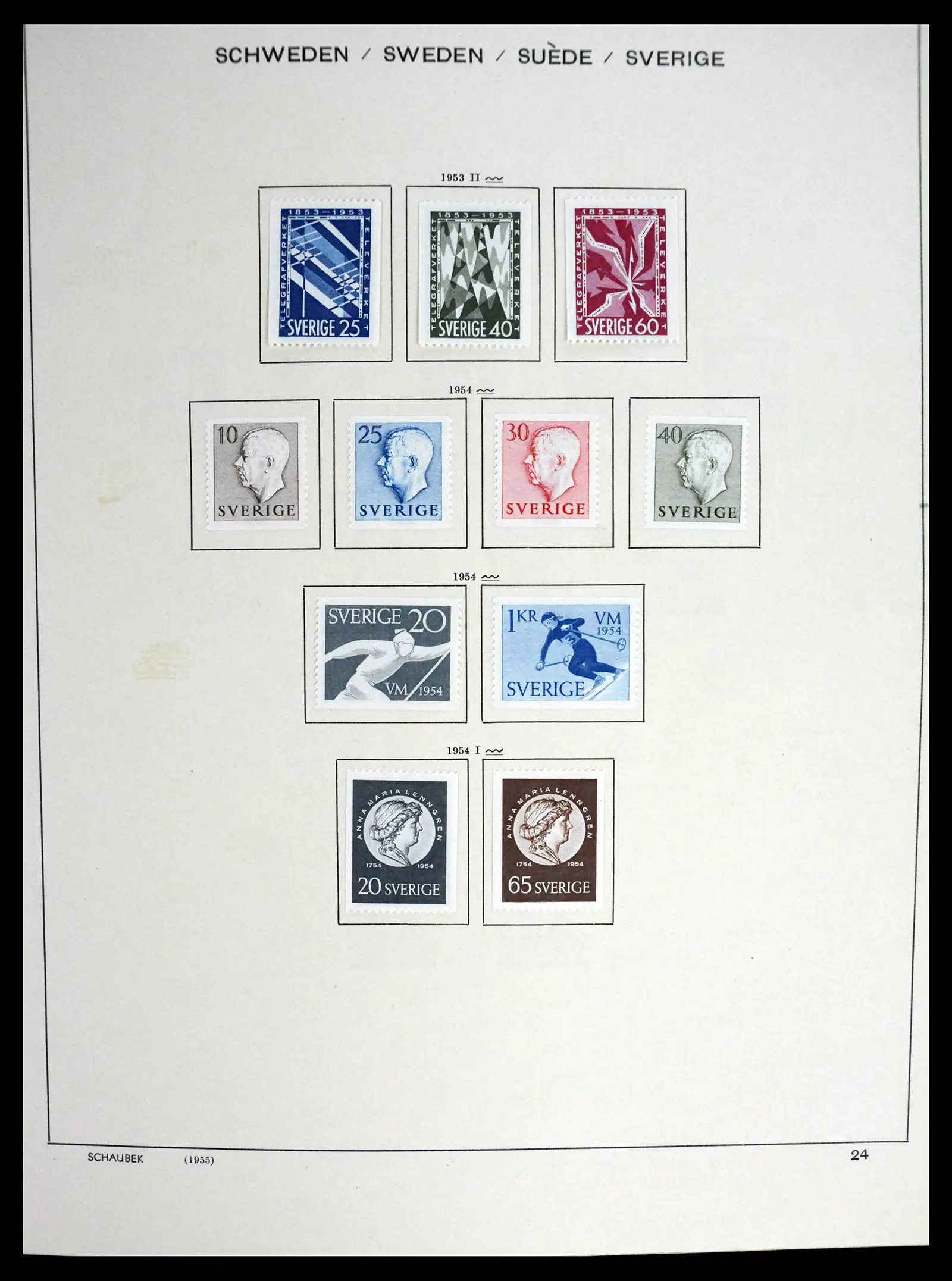 41172 0029 - Postzegelverzameling 41172 Zweden 1855-1974.